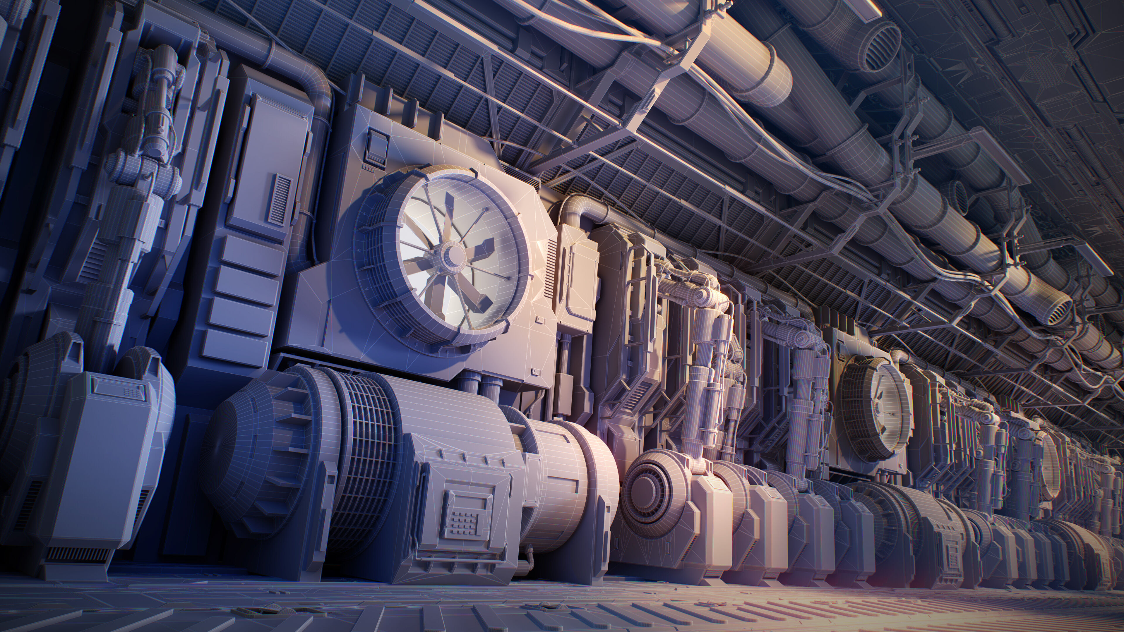Sci-Fi Architecture Panels Kit Vol 04-PBR Low-poly 3D model_40