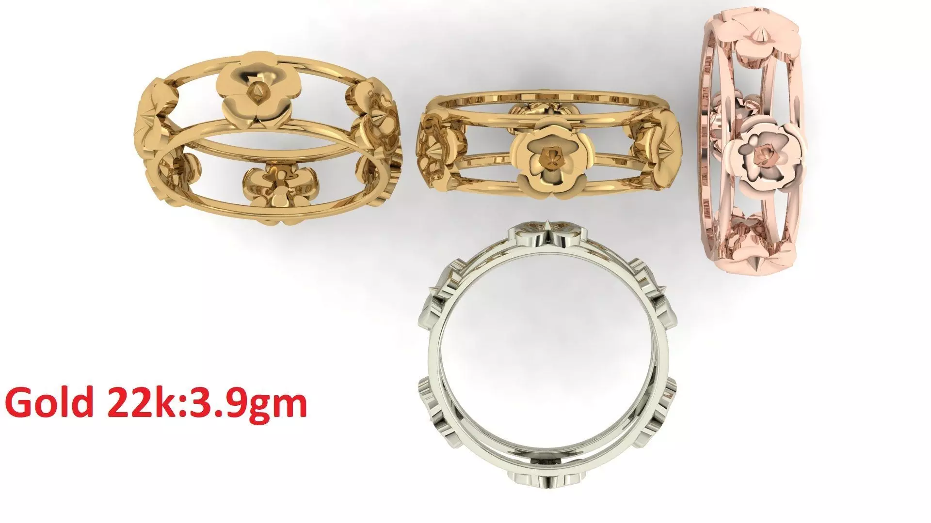 Plain Band ring  59 3D print model_0