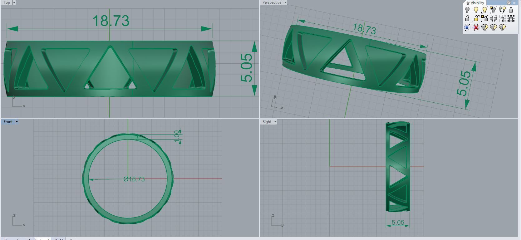 Plain Band ring  60 3D print model_5