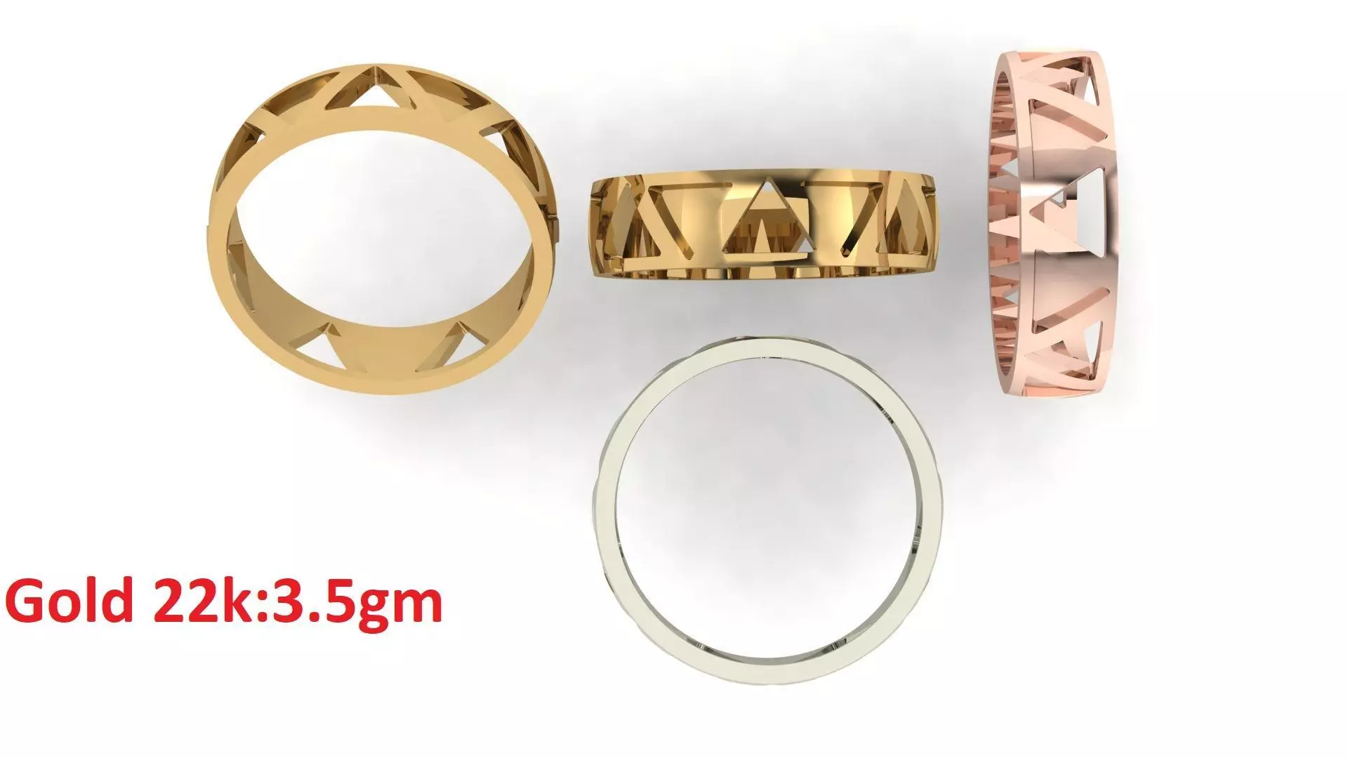 Plain Band ring  60 3D print model_0