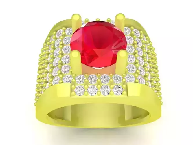 Luxury korean diamond men ring 3973