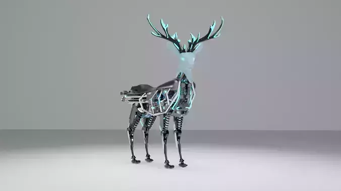 Mechanical Deer Show Piece Sculpture 3D model