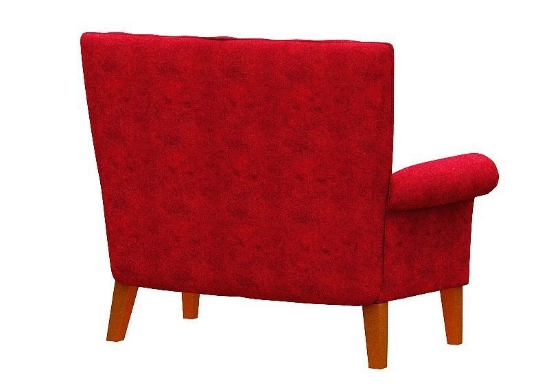 Contemporary sofa fabric and Gold foil Low-poly 3D model_5