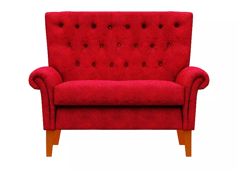 Contemporary sofa fabric and Gold foil Low-poly 3D model_0