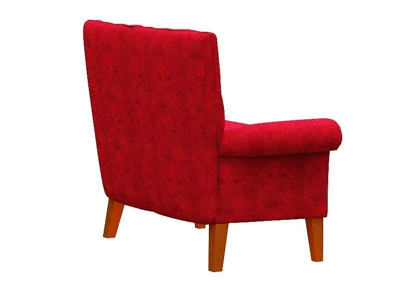 Contemporary sofa fabric and Gold foil Low-poly 3D model_4