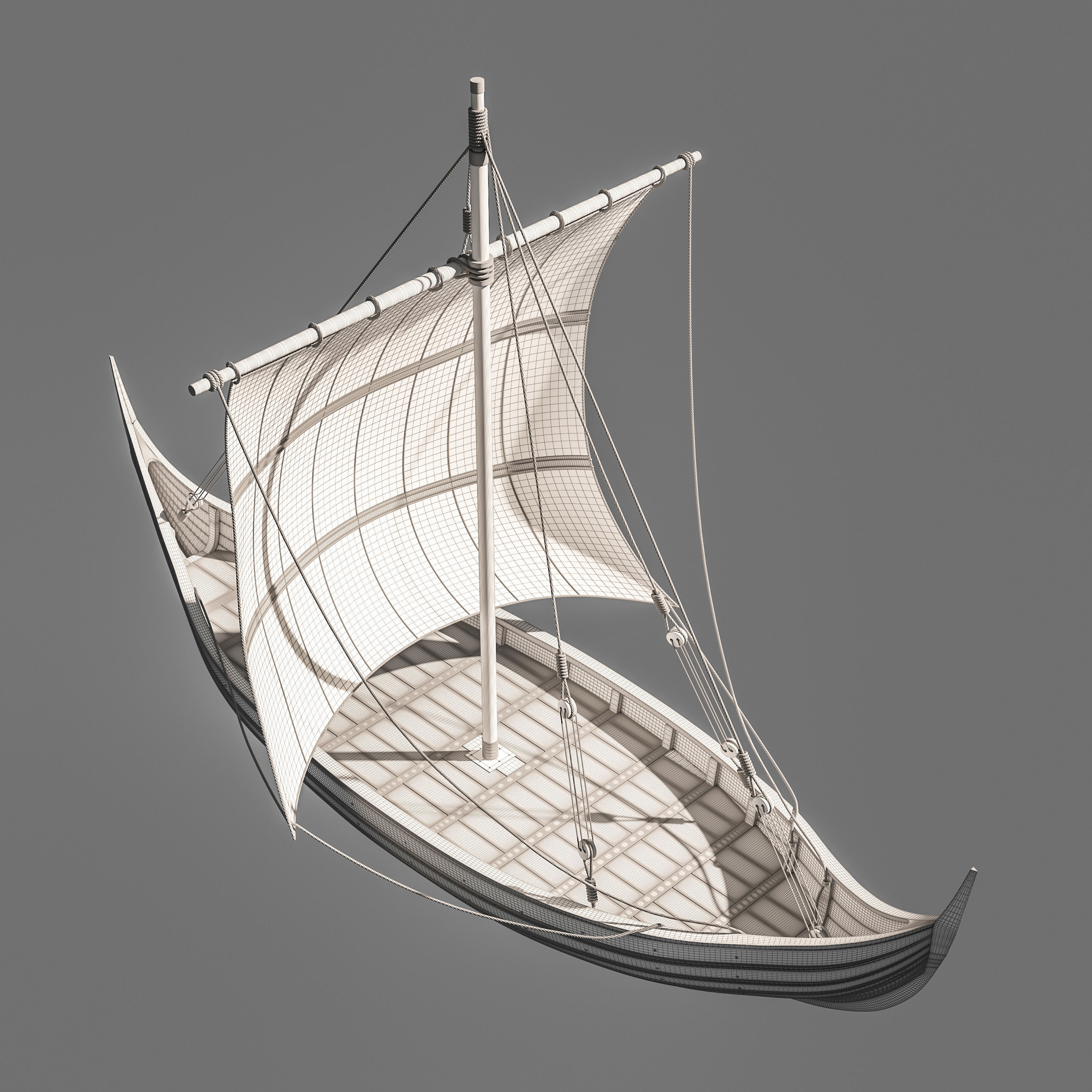 Viking Trader - Skuldelev 3 3D model_11