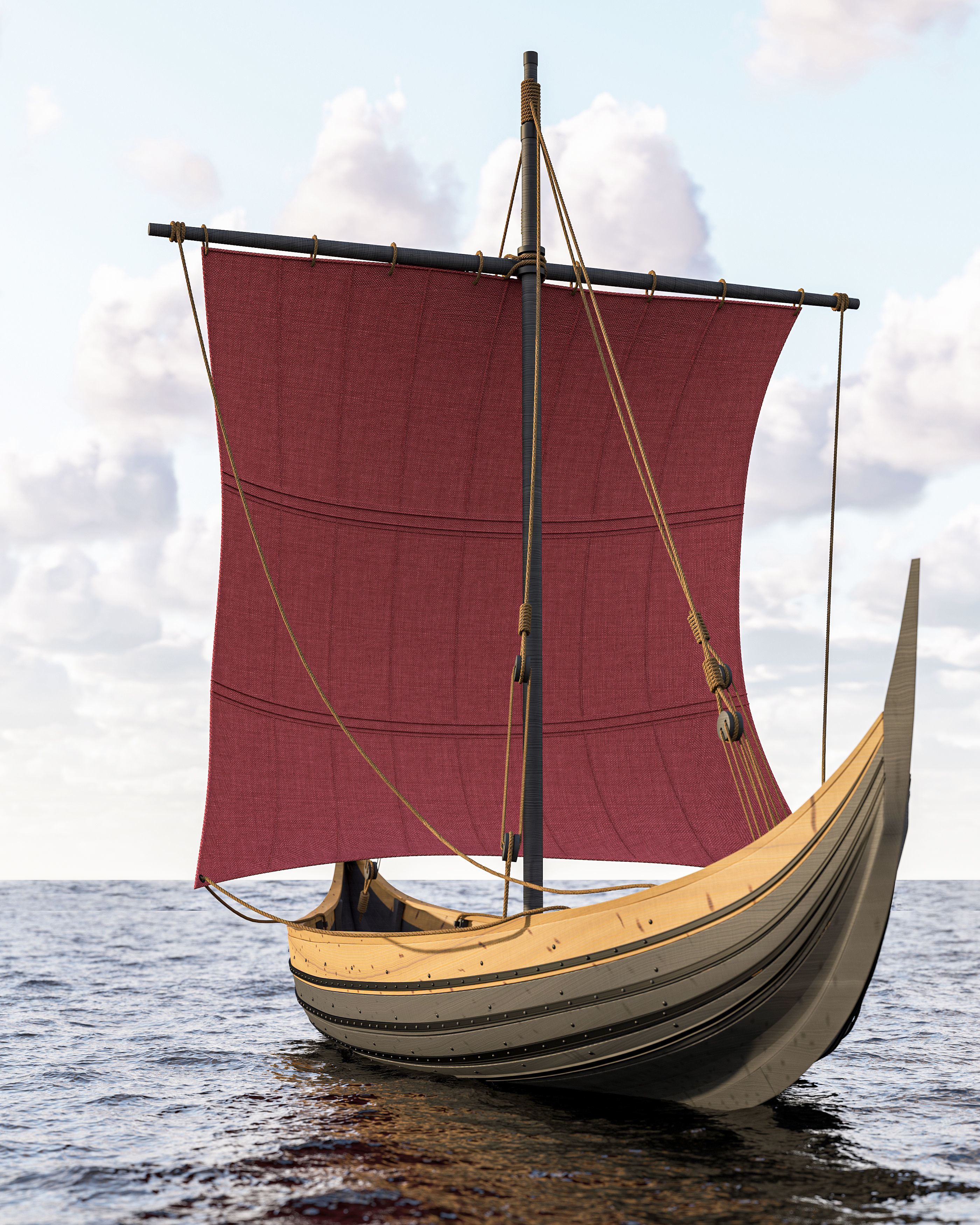 Viking Trader - Skuldelev 3 3D model_1