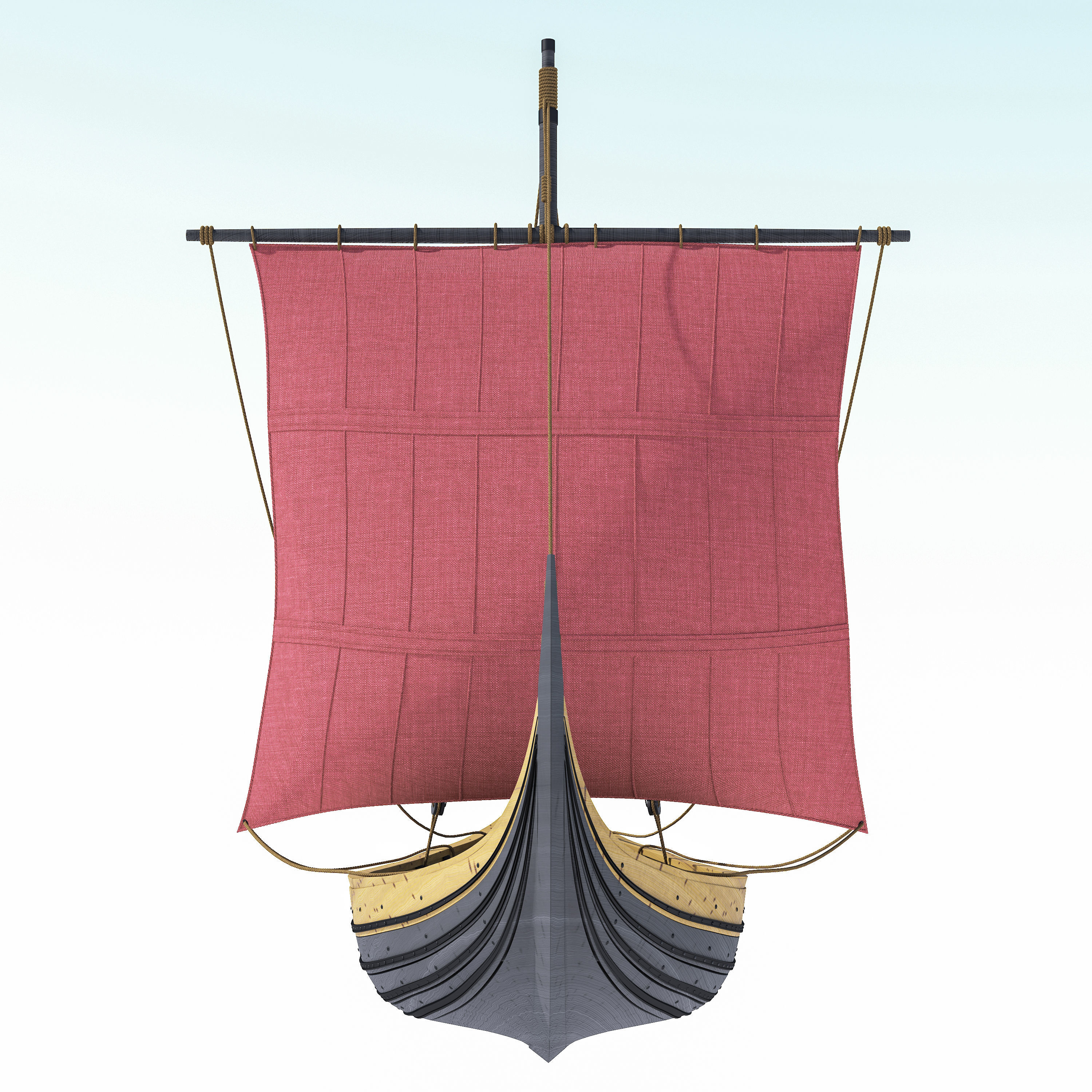 Viking Trader - Skuldelev 3 3D model_7