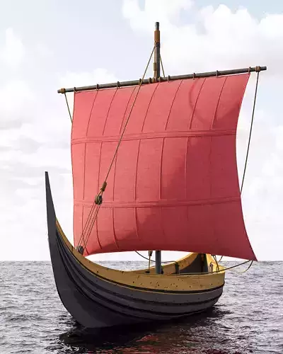 Viking Trader - Skuldelev 3 3D model