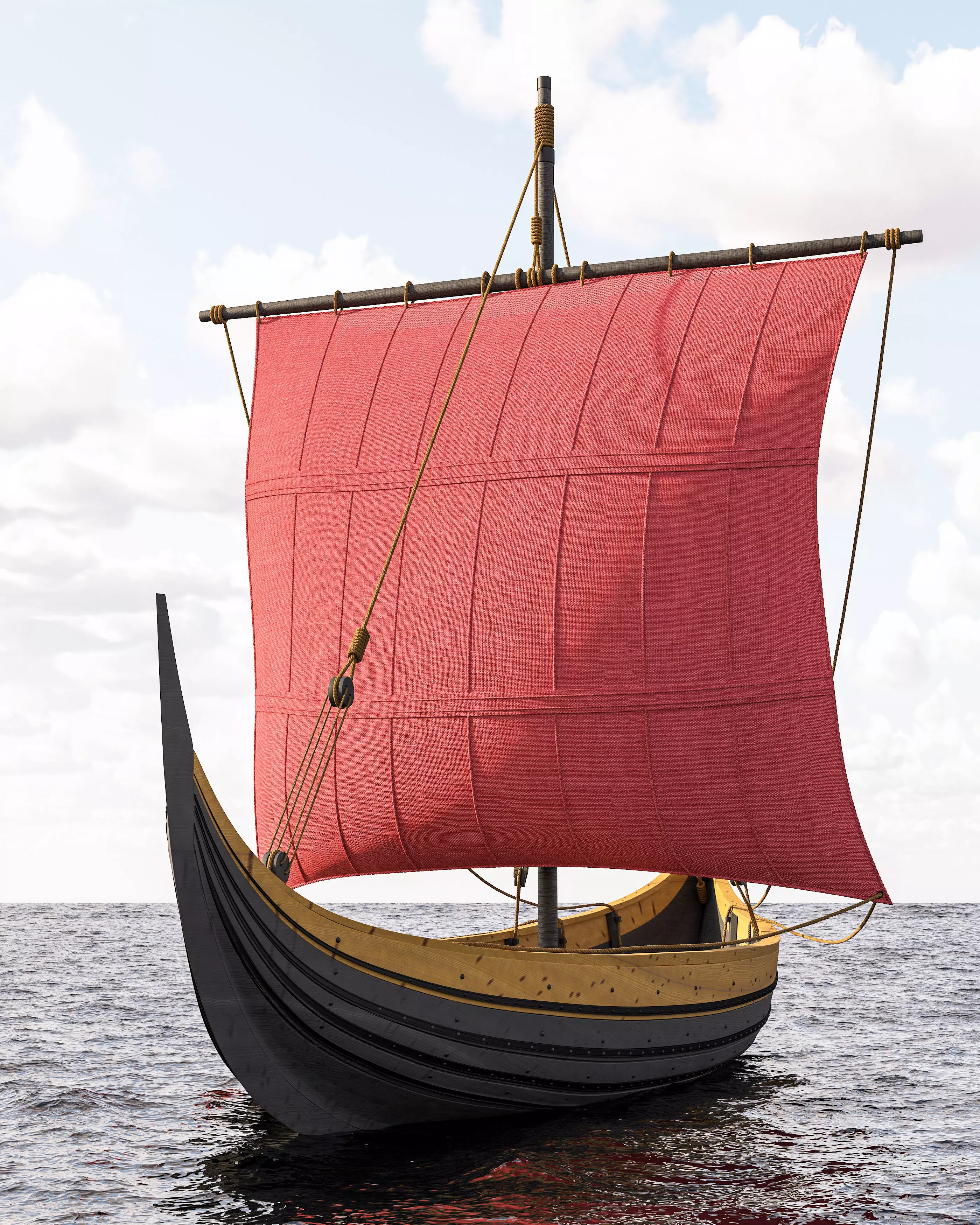 Viking Trader - Skuldelev 3 3D model_0
