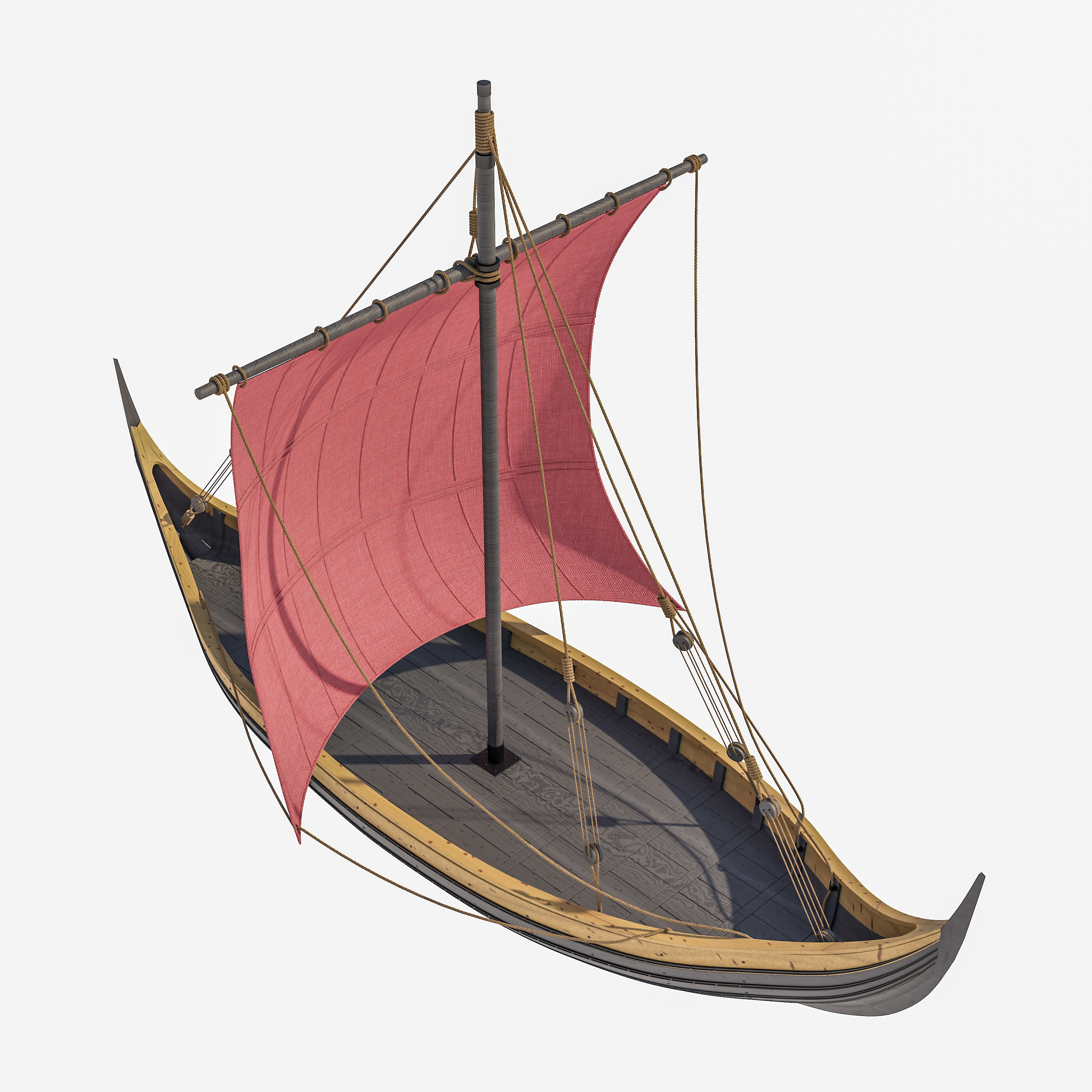Viking Trader - Skuldelev 3 3D model_6