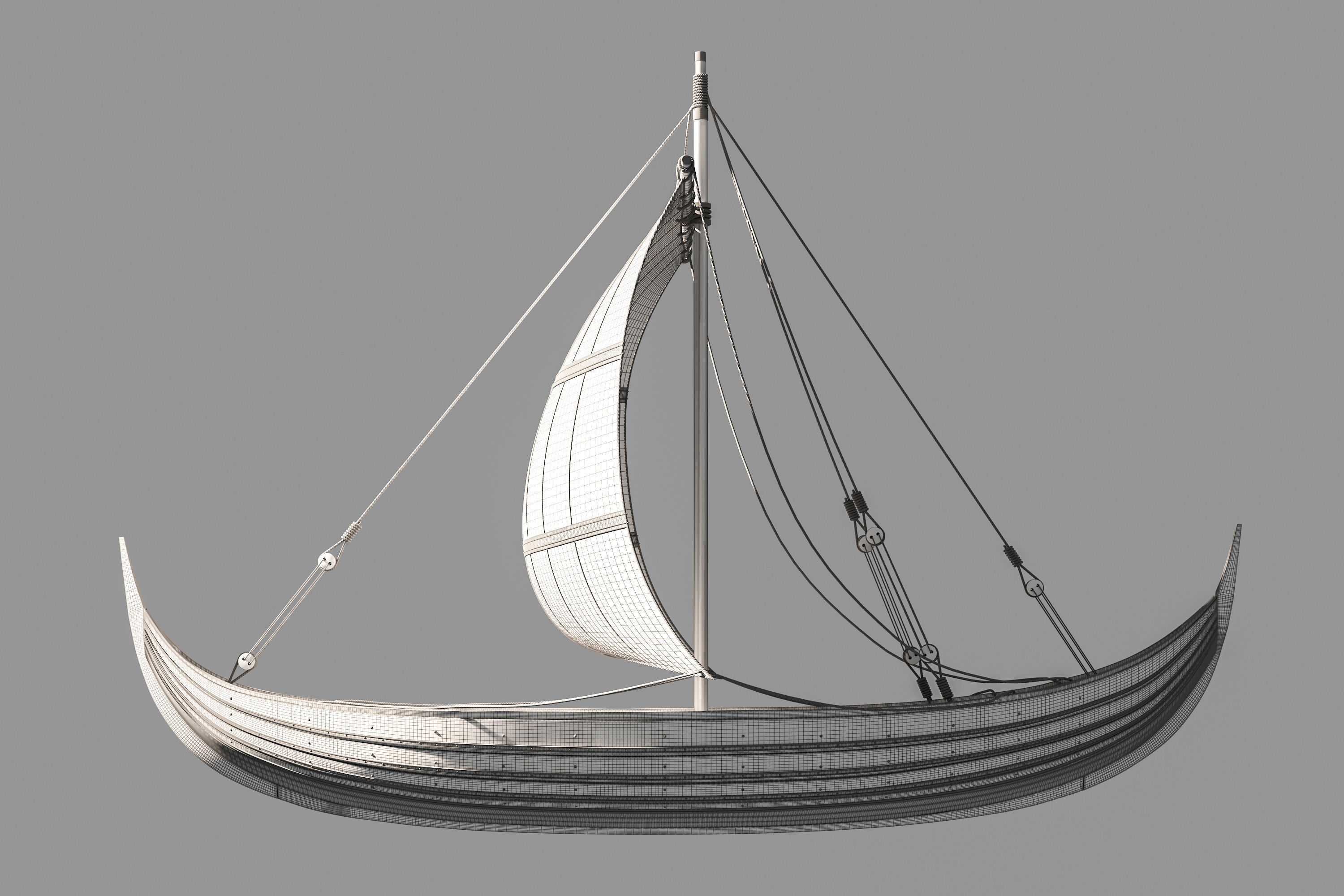 Viking Trader - Skuldelev 3 3D model_15
