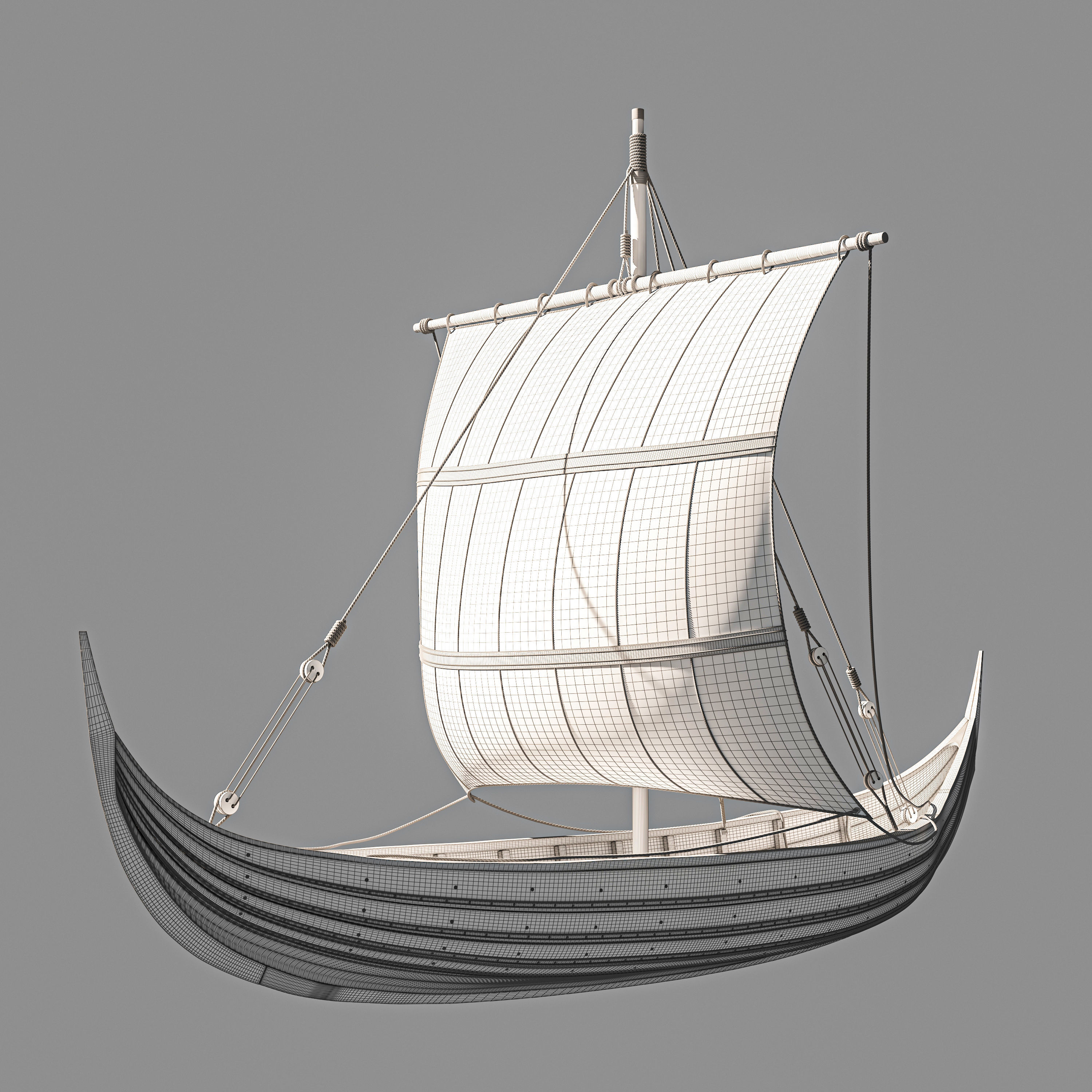 Viking Trader - Skuldelev 3 3D model_9
