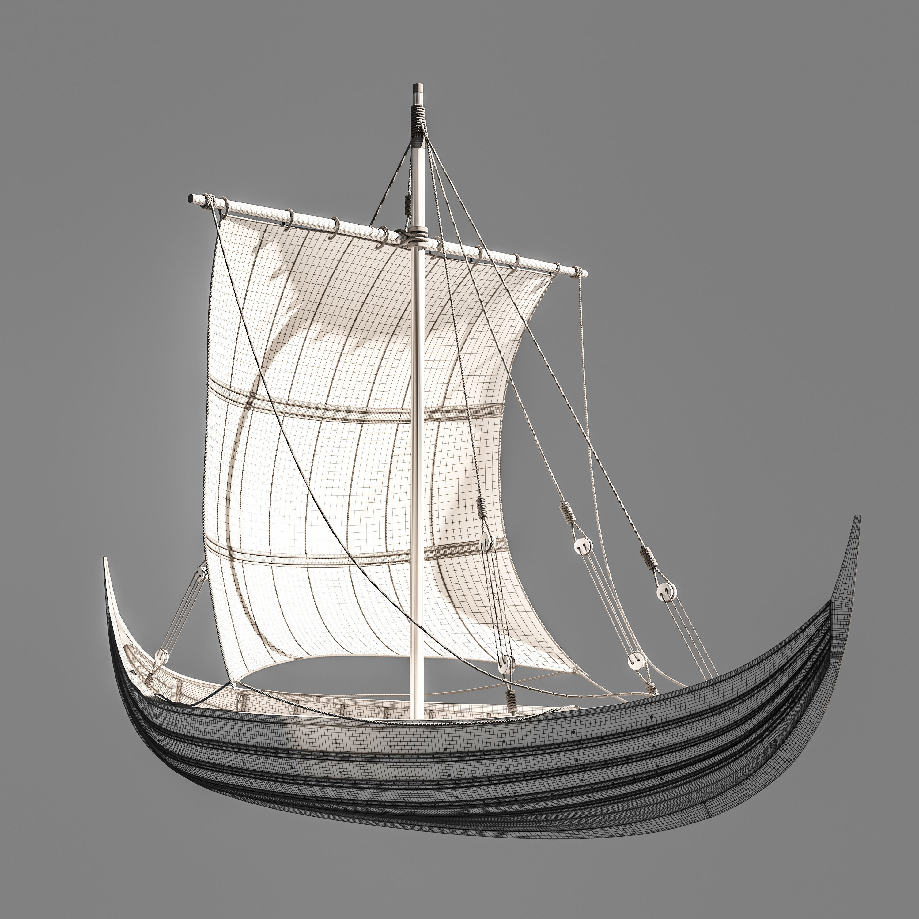 Viking Trader - Skuldelev 3 3D model_12