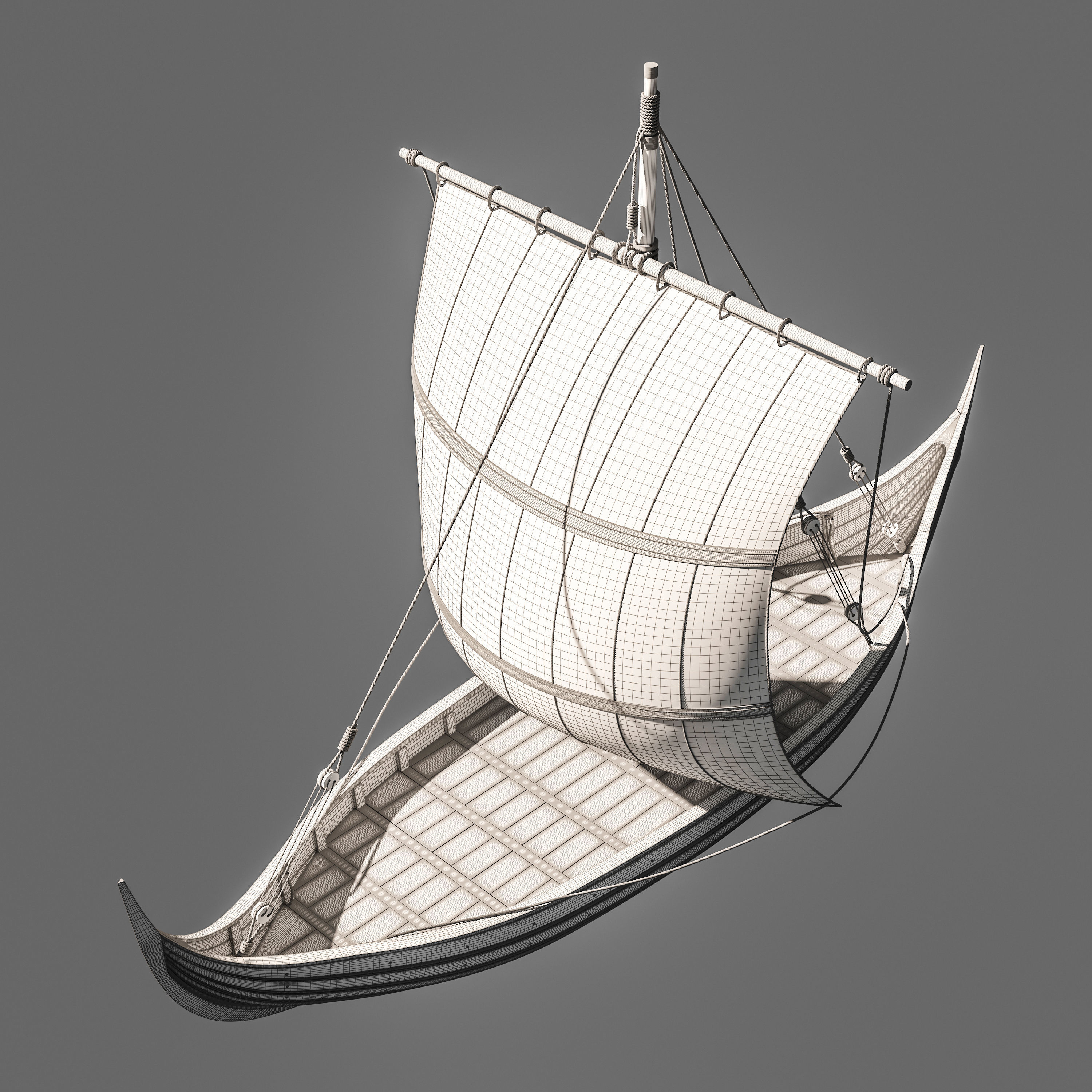 Viking Trader - Skuldelev 3 3D model_10