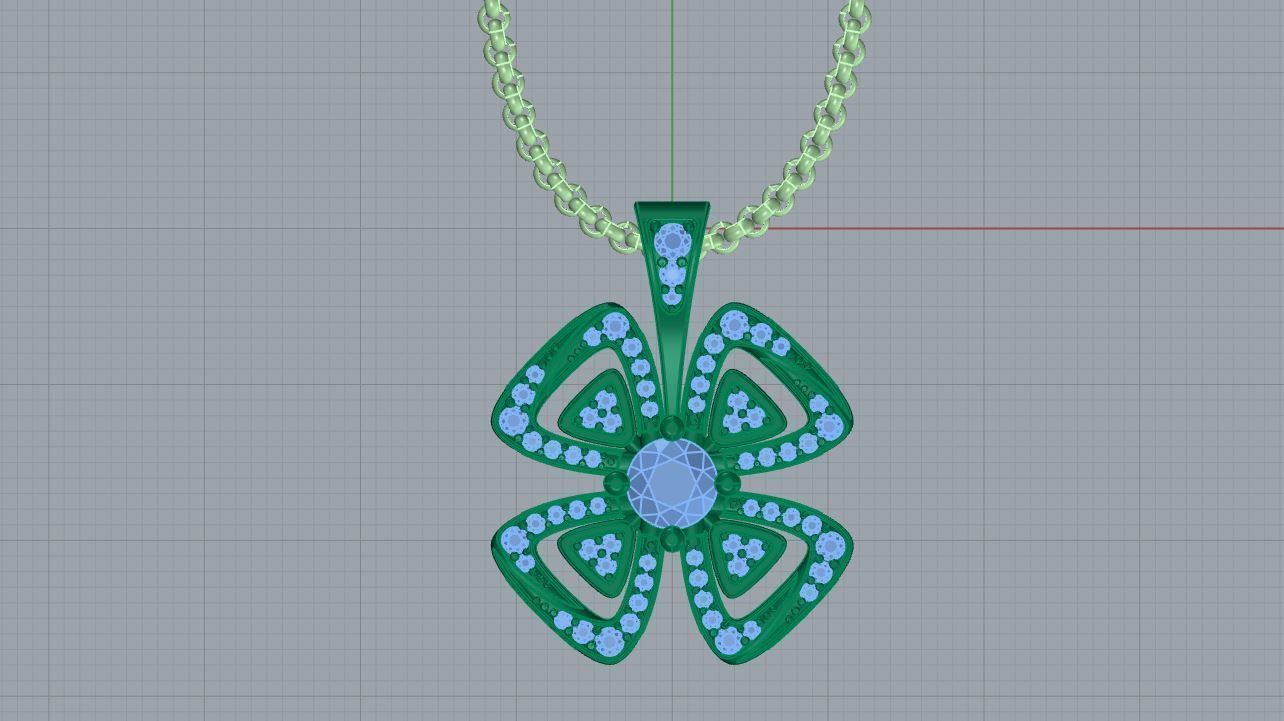 Bvlgari pendant 3D print model_3