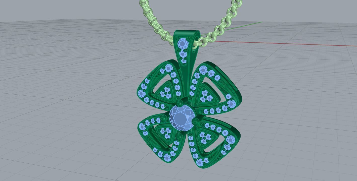 Bvlgari pendant 3D print model_2