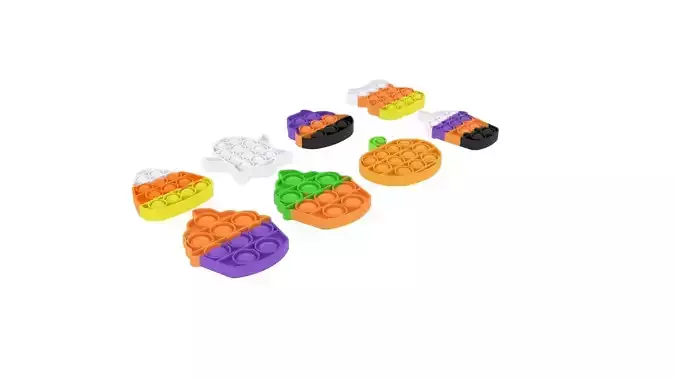 Mini Halloween Pop It Fidget Toys Set