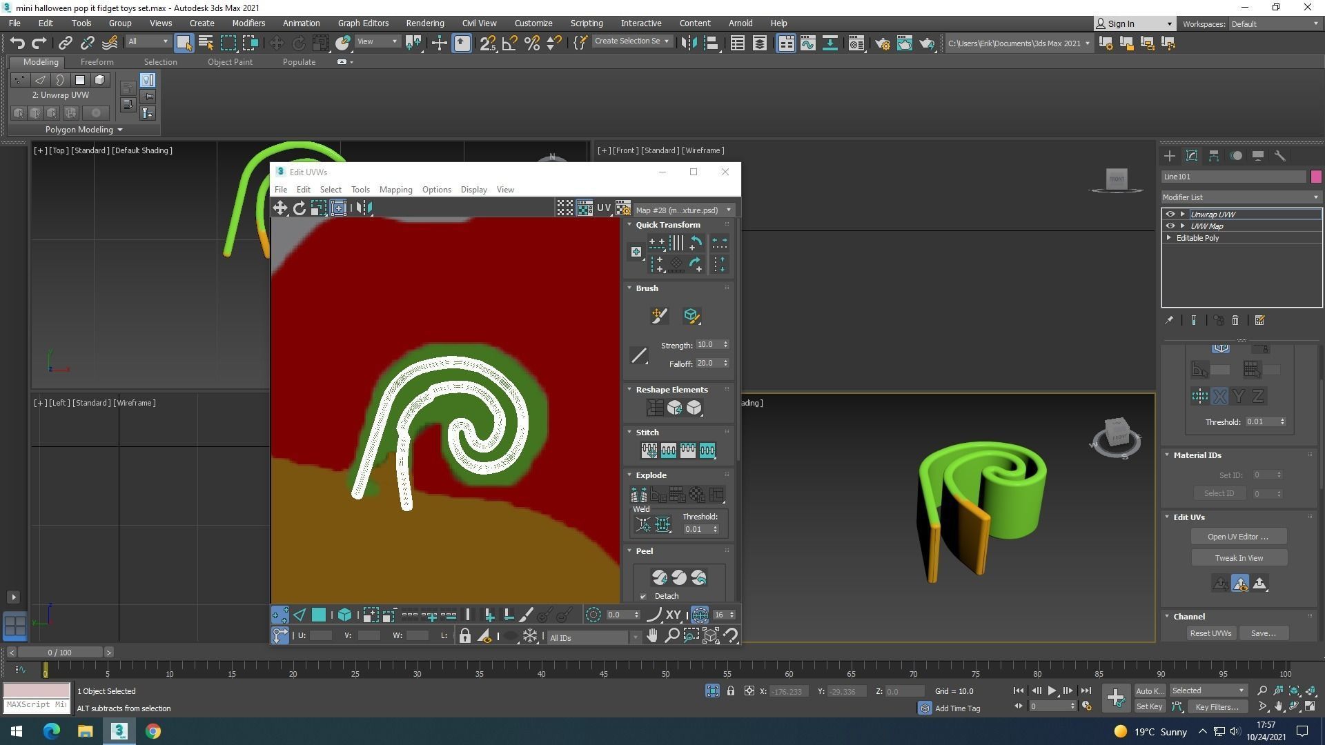 Mini Halloween Pop It Fidget Toys Set 3D model_27