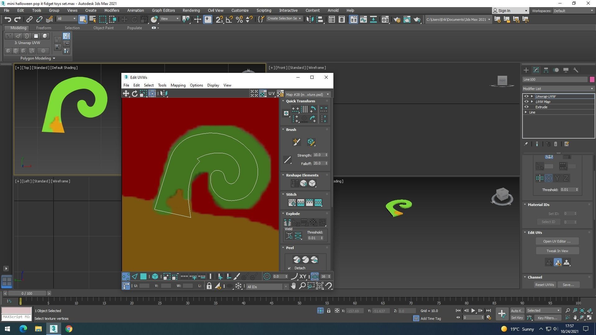 Mini Halloween Pop It Fidget Toys Set 3D model_31
