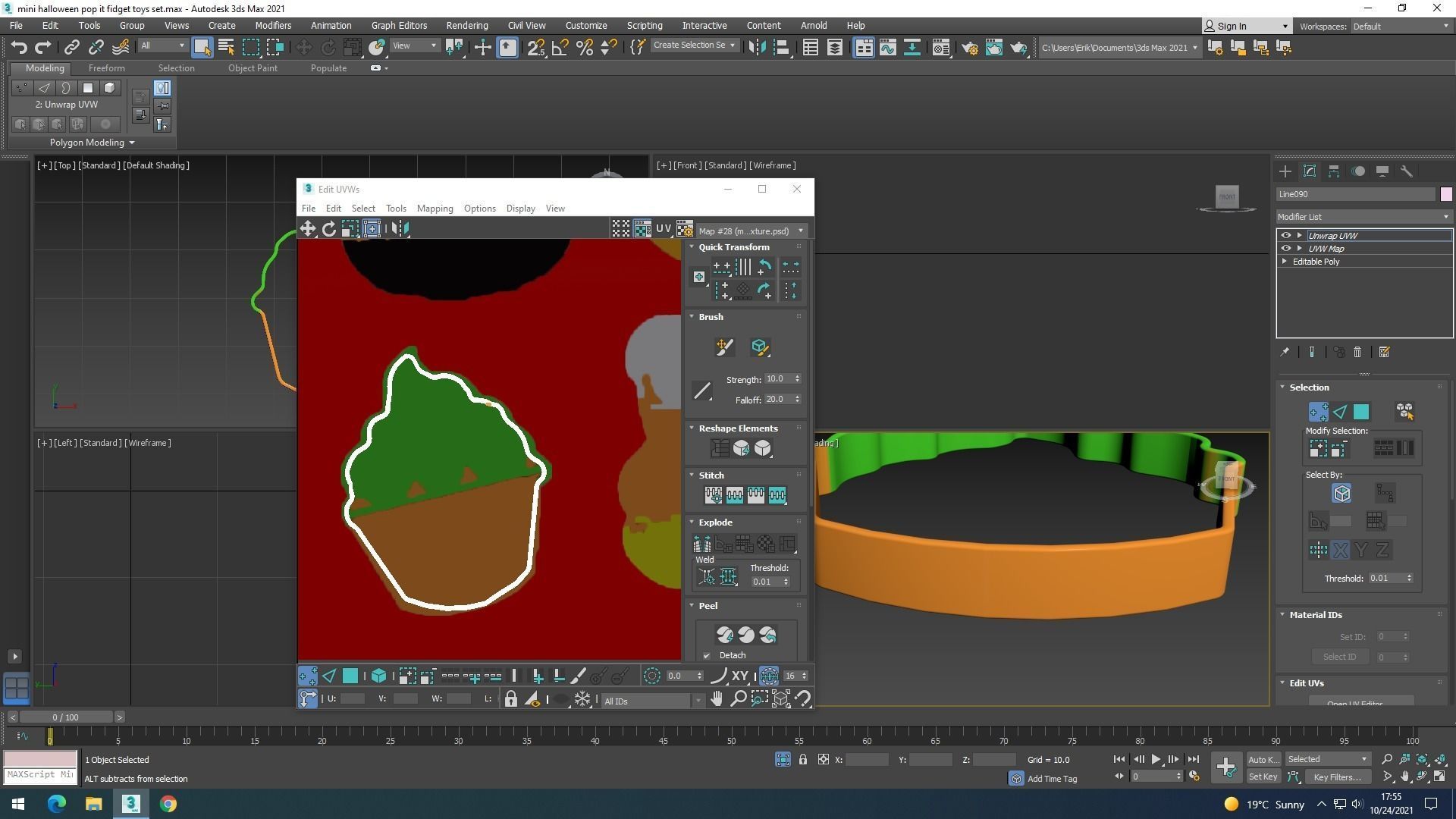 Mini Halloween Pop It Fidget Toys Set 3D model_41