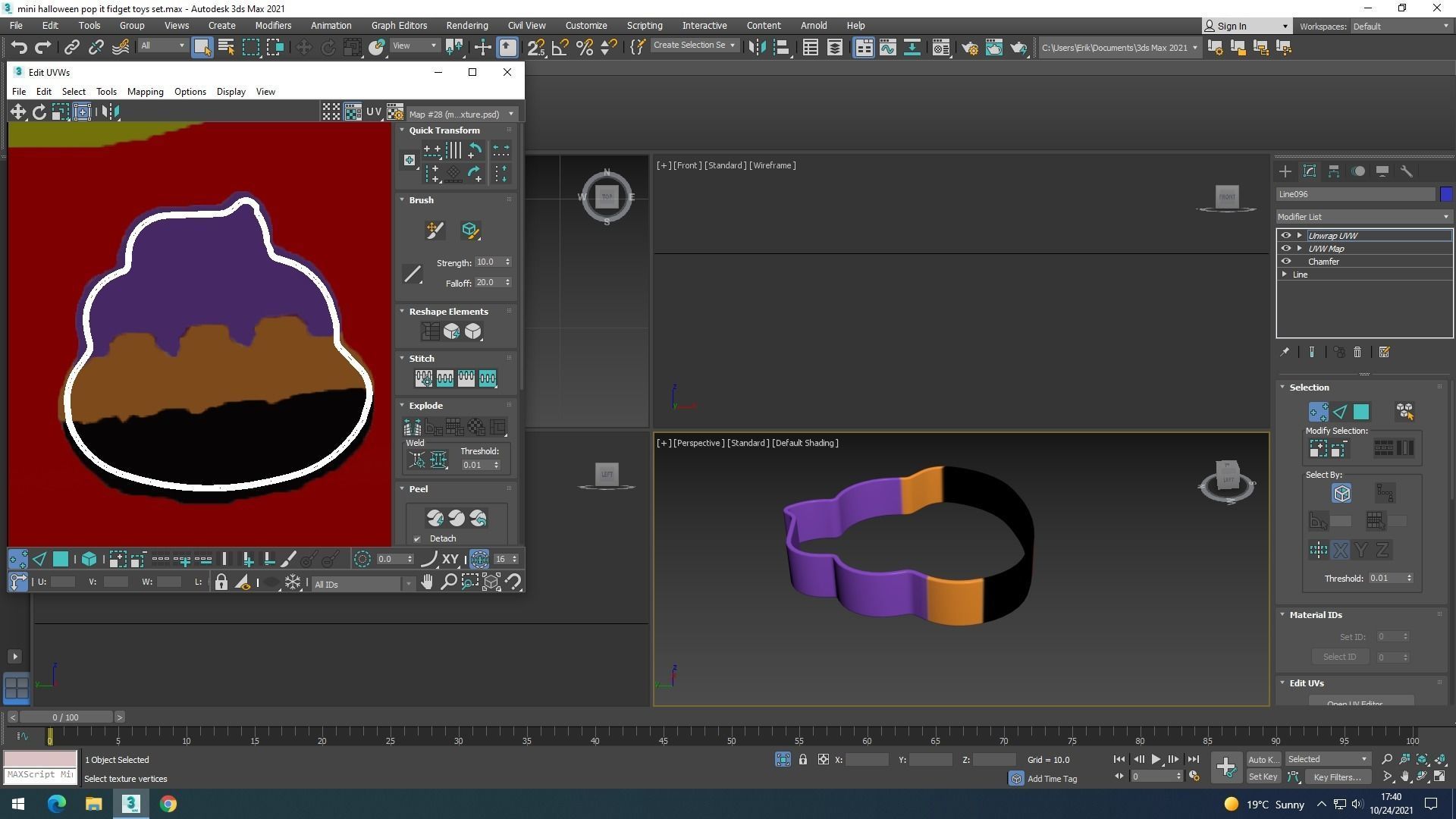 Mini Halloween Pop It Fidget Toys Set 3D model_35