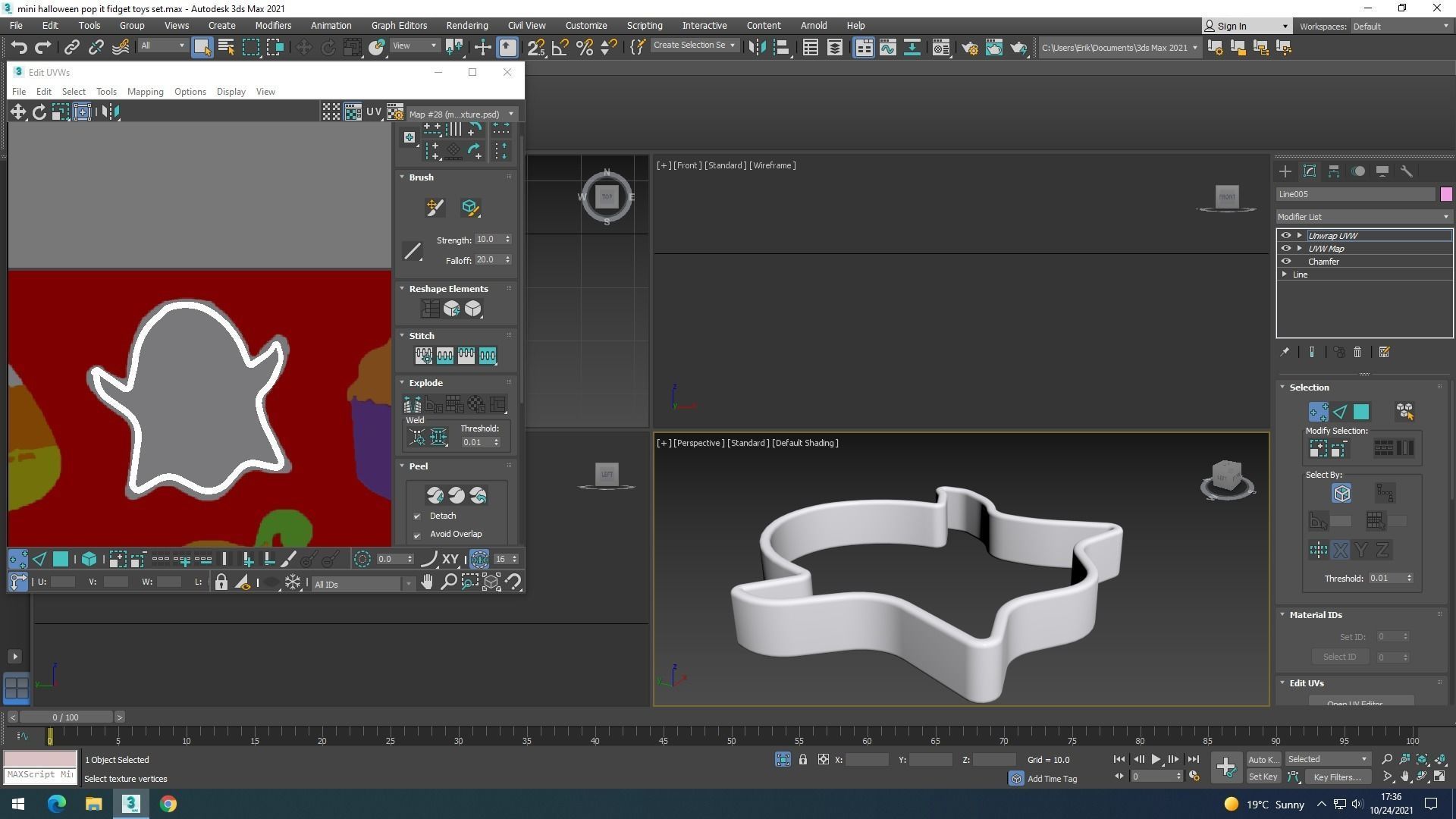 Mini Halloween Pop It Fidget Toys Set 3D model_30