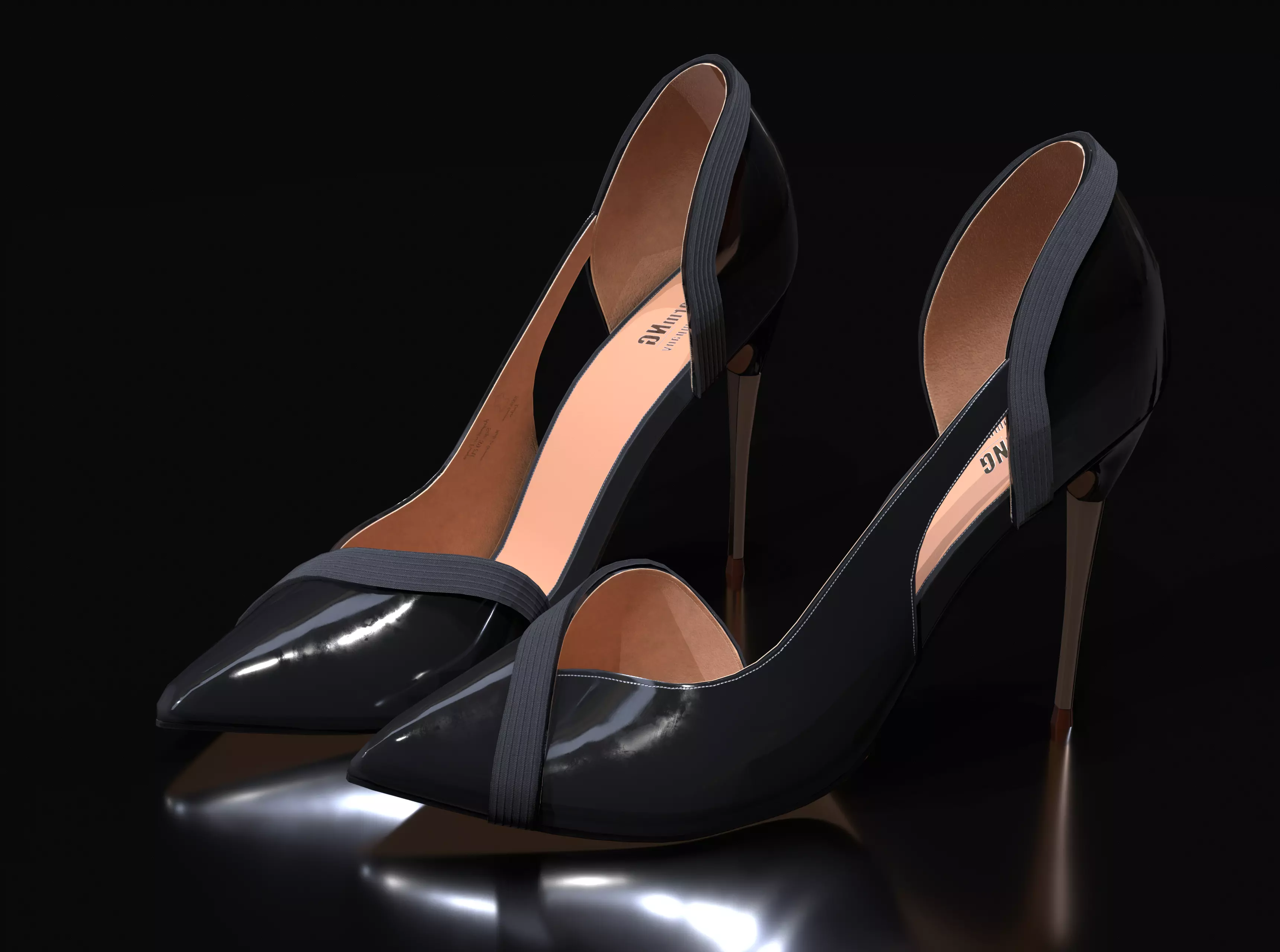 Asymmetric Pumps Low-poly 3D model