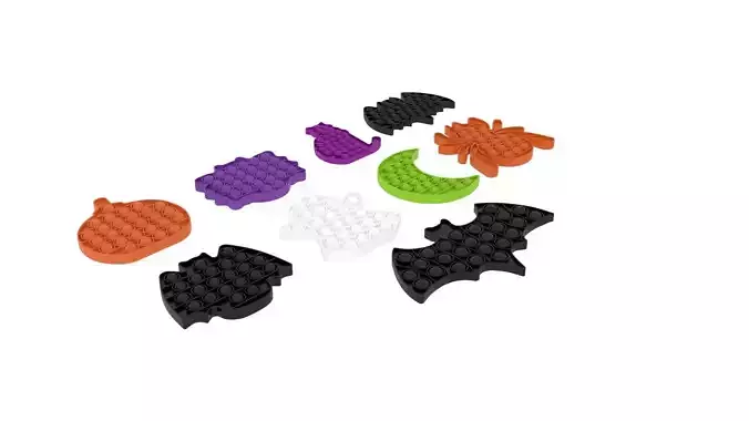 Halloween Pop It Fidget Toys Set