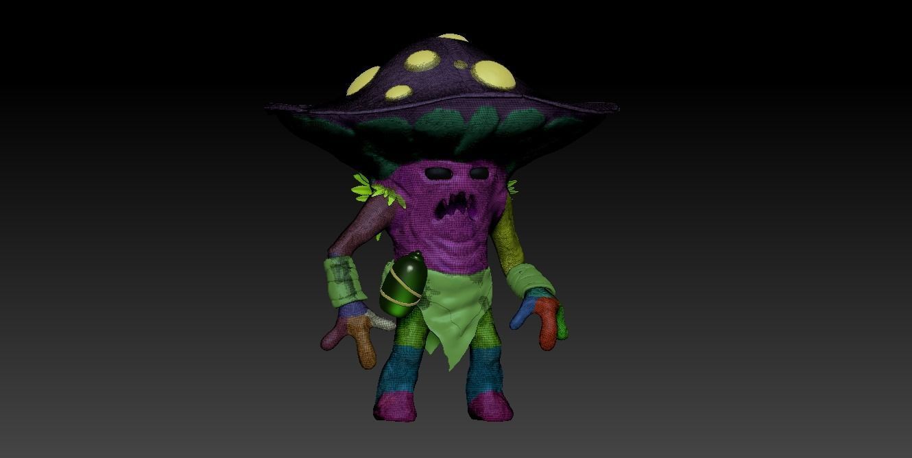 Stylized Mushroom  3D model_6