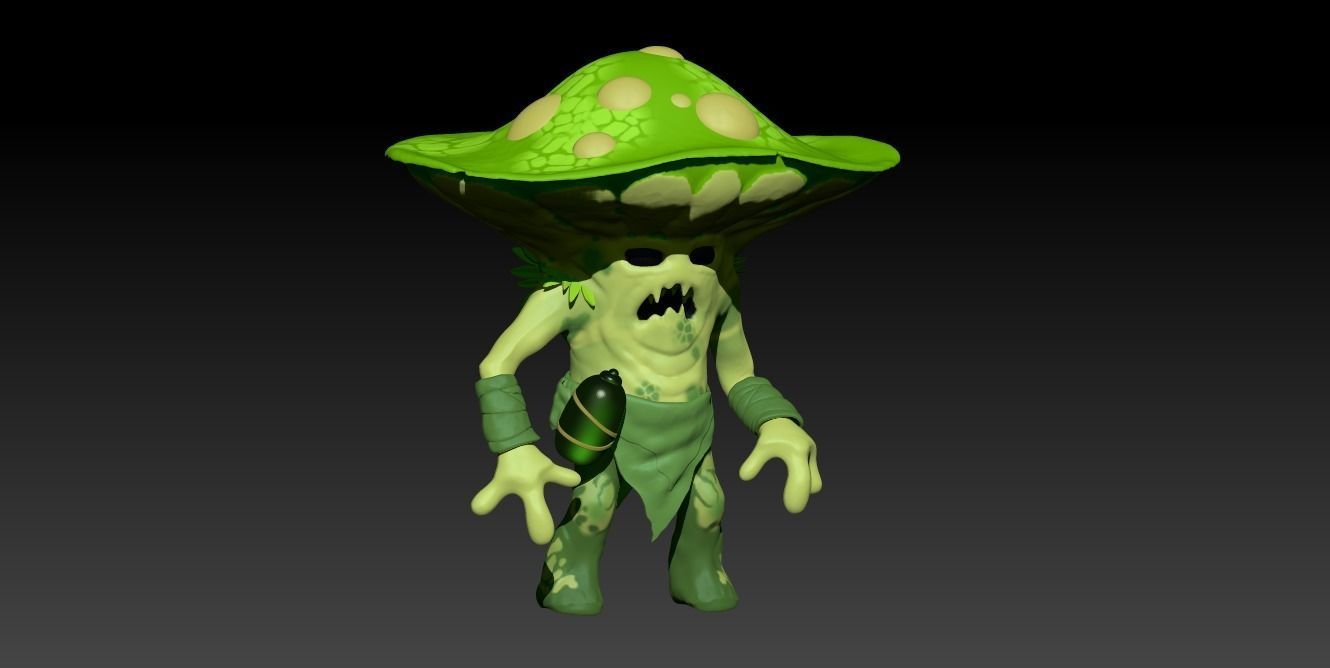 Stylized Mushroom  3D model_5
