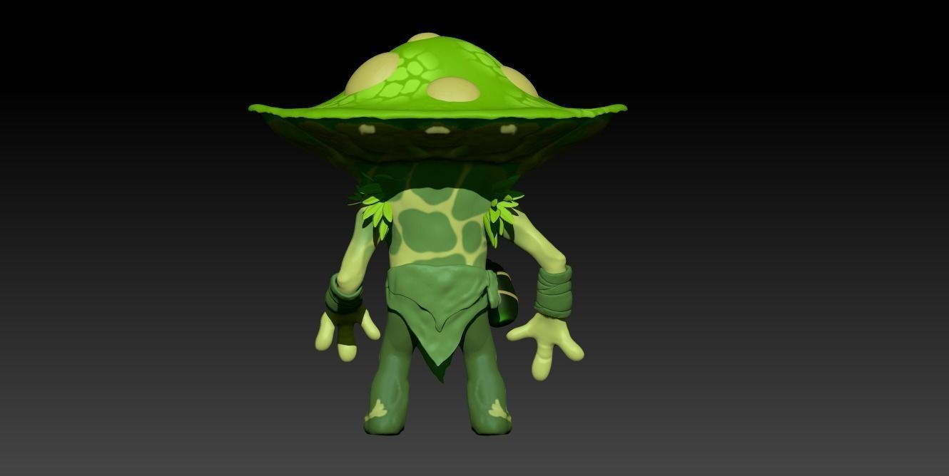 Stylized Mushroom  3D model_3
