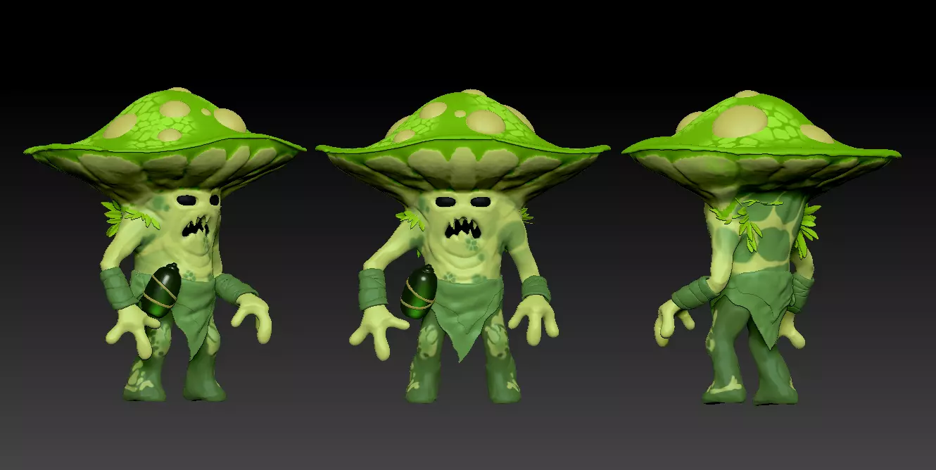 Stylized Mushroom  3D model_0