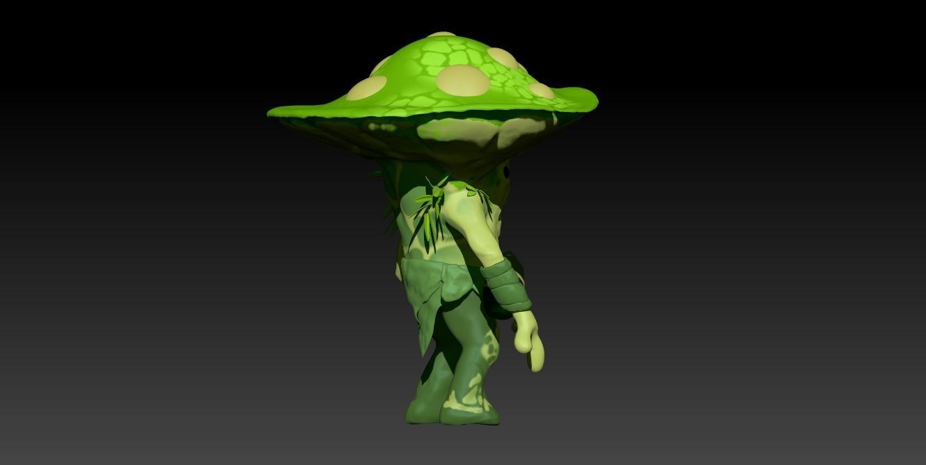 Stylized Mushroom  3D model_4