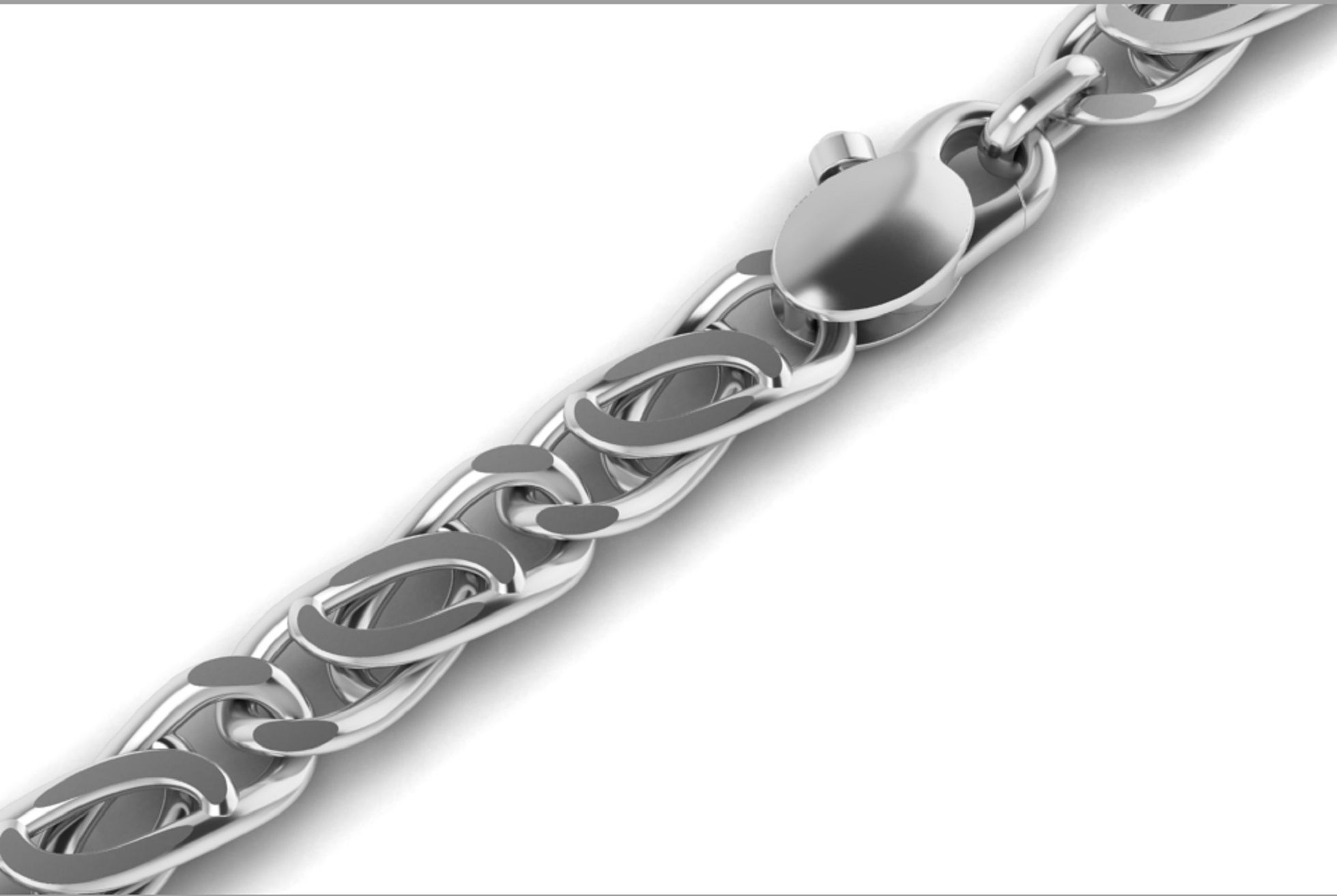 beautiful chain or bracelet  with lock 3D print model_5