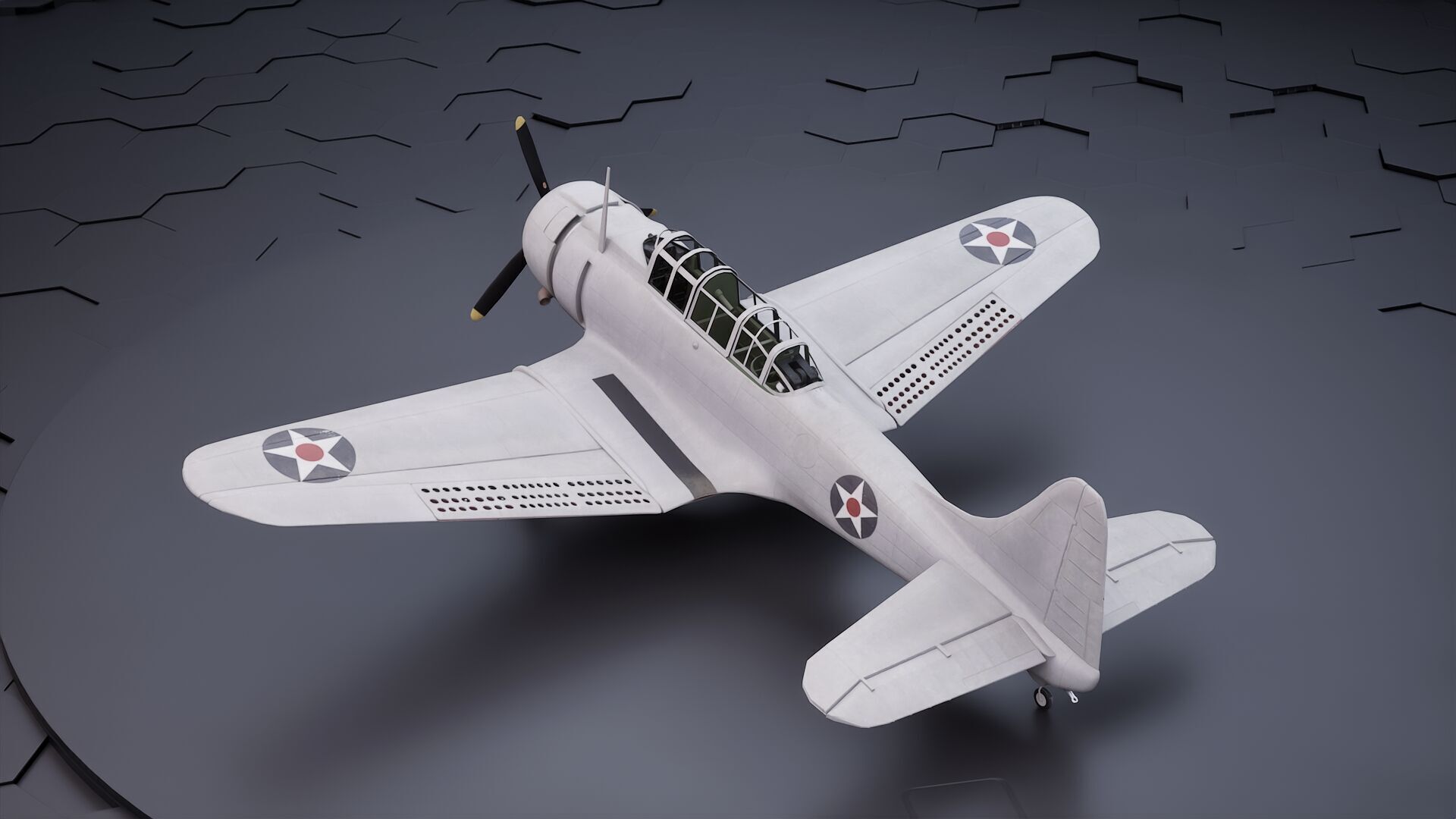 Douglas SBD Dauntless - US ww2 dive bomber 3D model_15