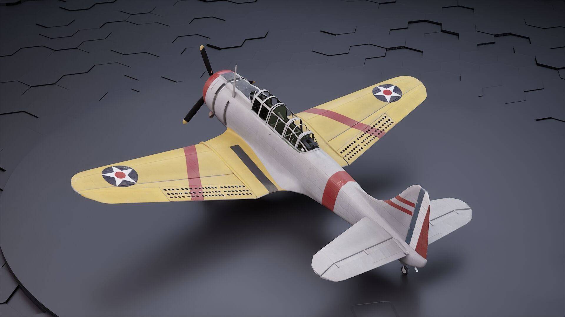 Douglas SBD Dauntless - US ww2 dive bomber 3D model_18