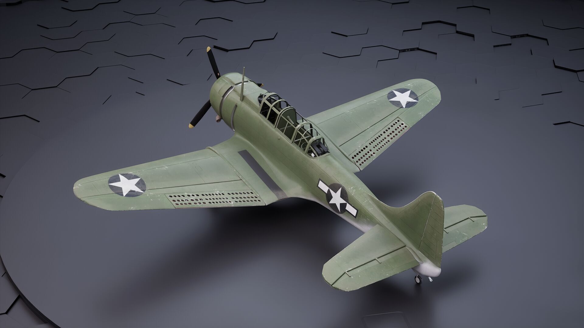 Douglas SBD Dauntless - US ww2 dive bomber 3D model_22