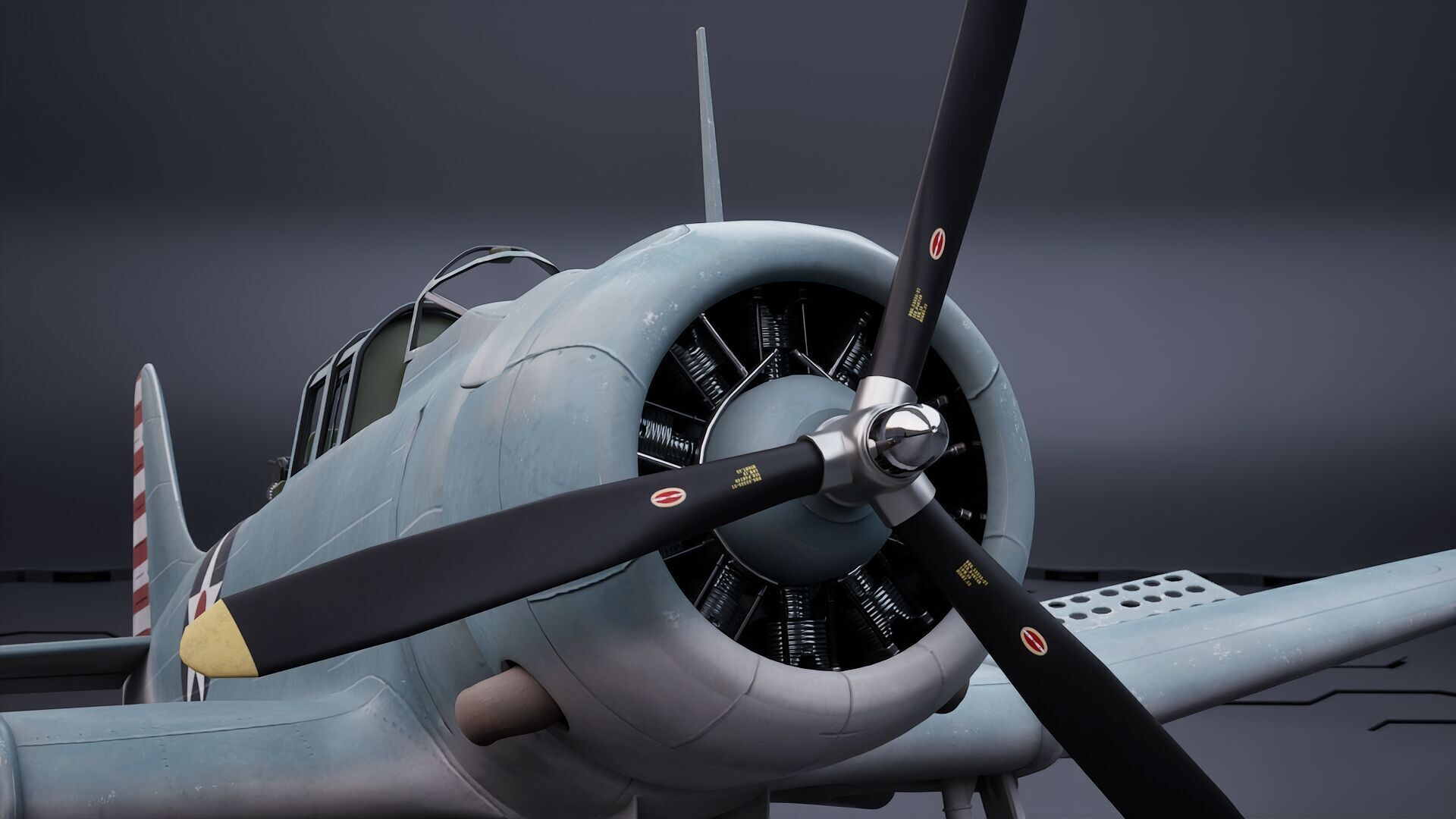 Douglas SBD Dauntless - US ww2 dive bomber 3D model_6