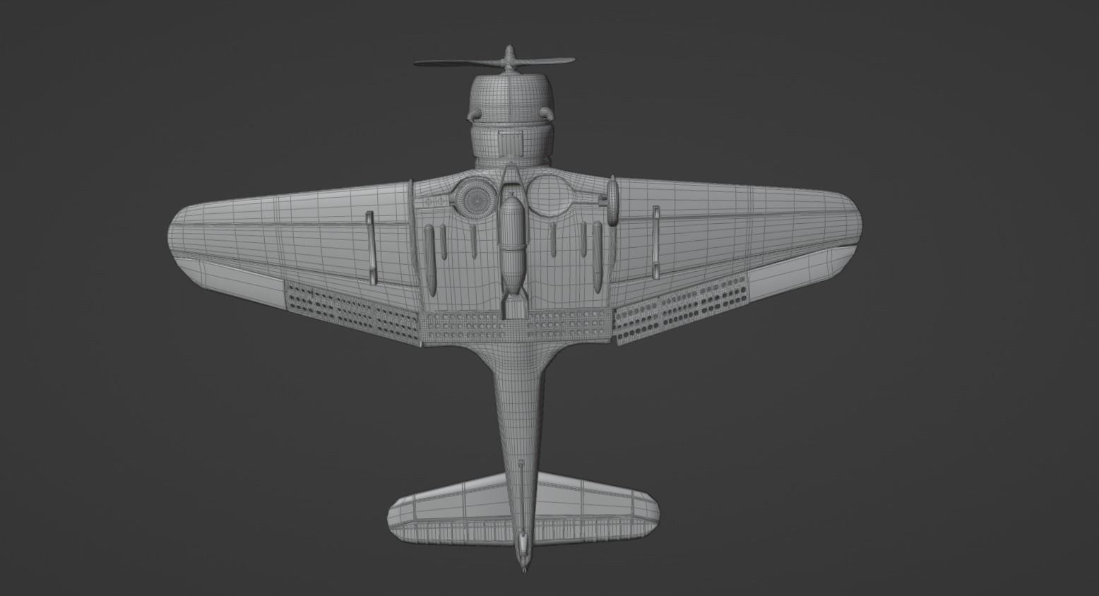 Douglas SBD Dauntless - US ww2 dive bomber 3D model_29