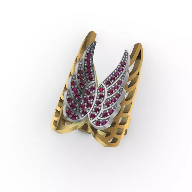 Anillo alas 3D print model