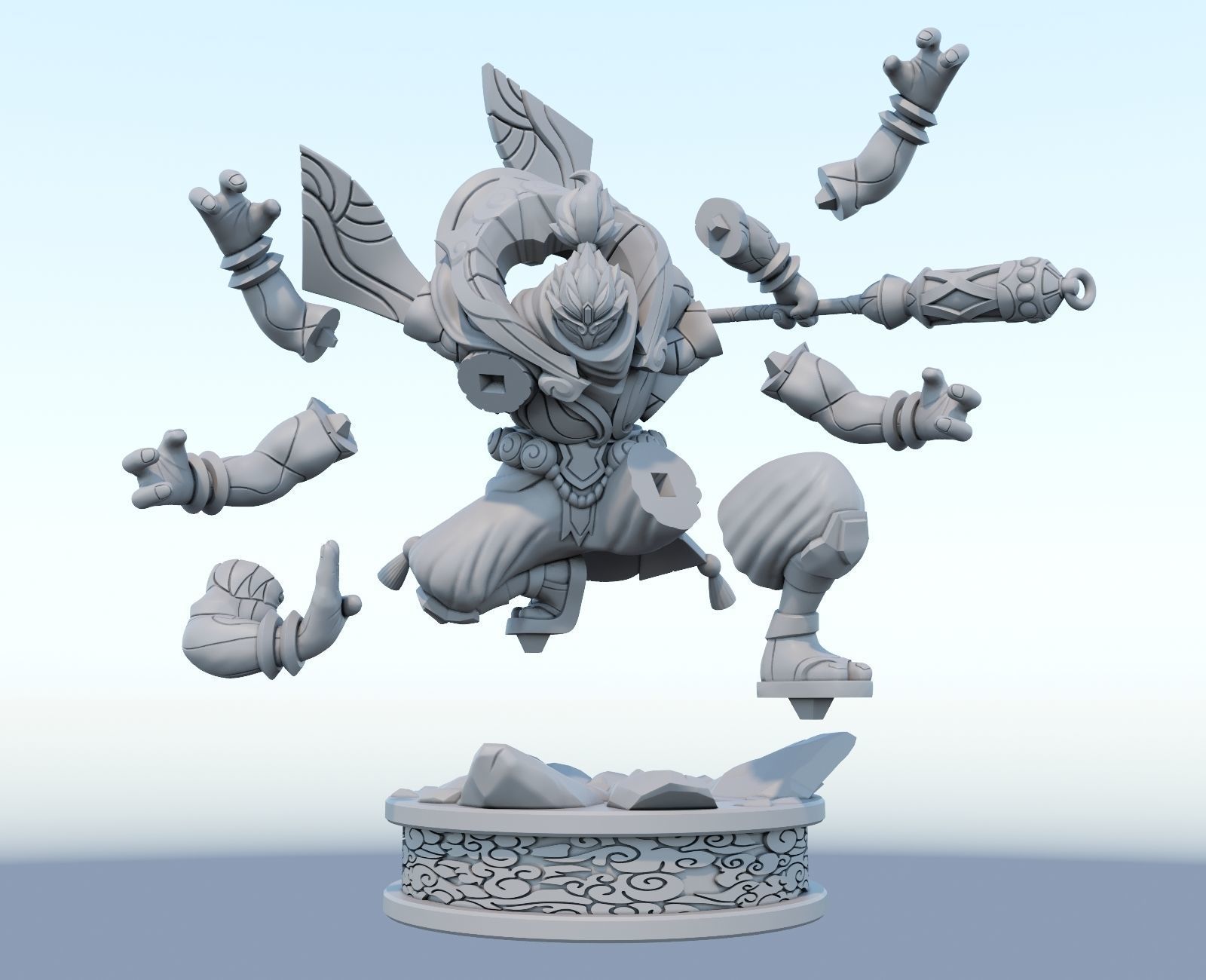 god staff jax league of legends 3d model 3D print model_3