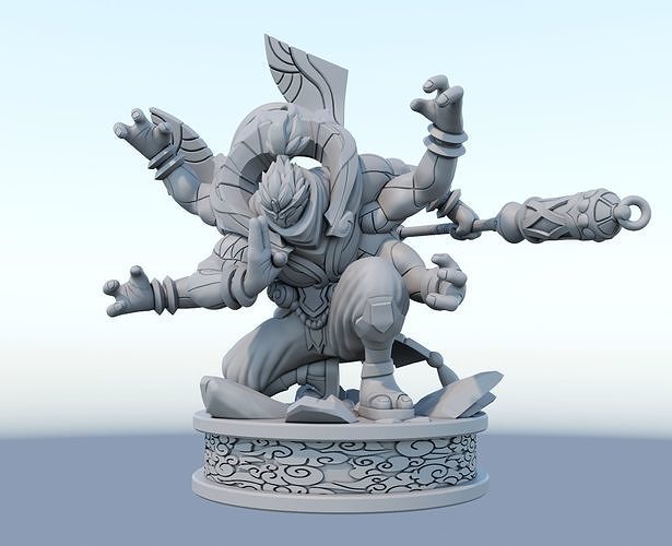 god staff jax league of legends 3d model 3D print model