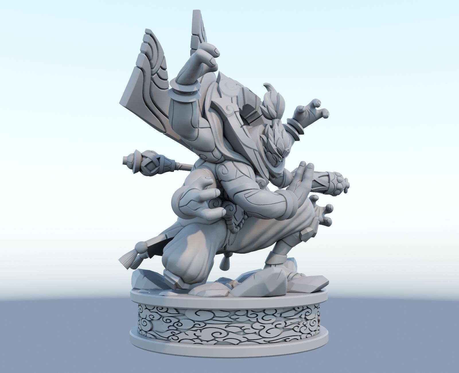 god staff jax league of legends 3d model 3D print model_7