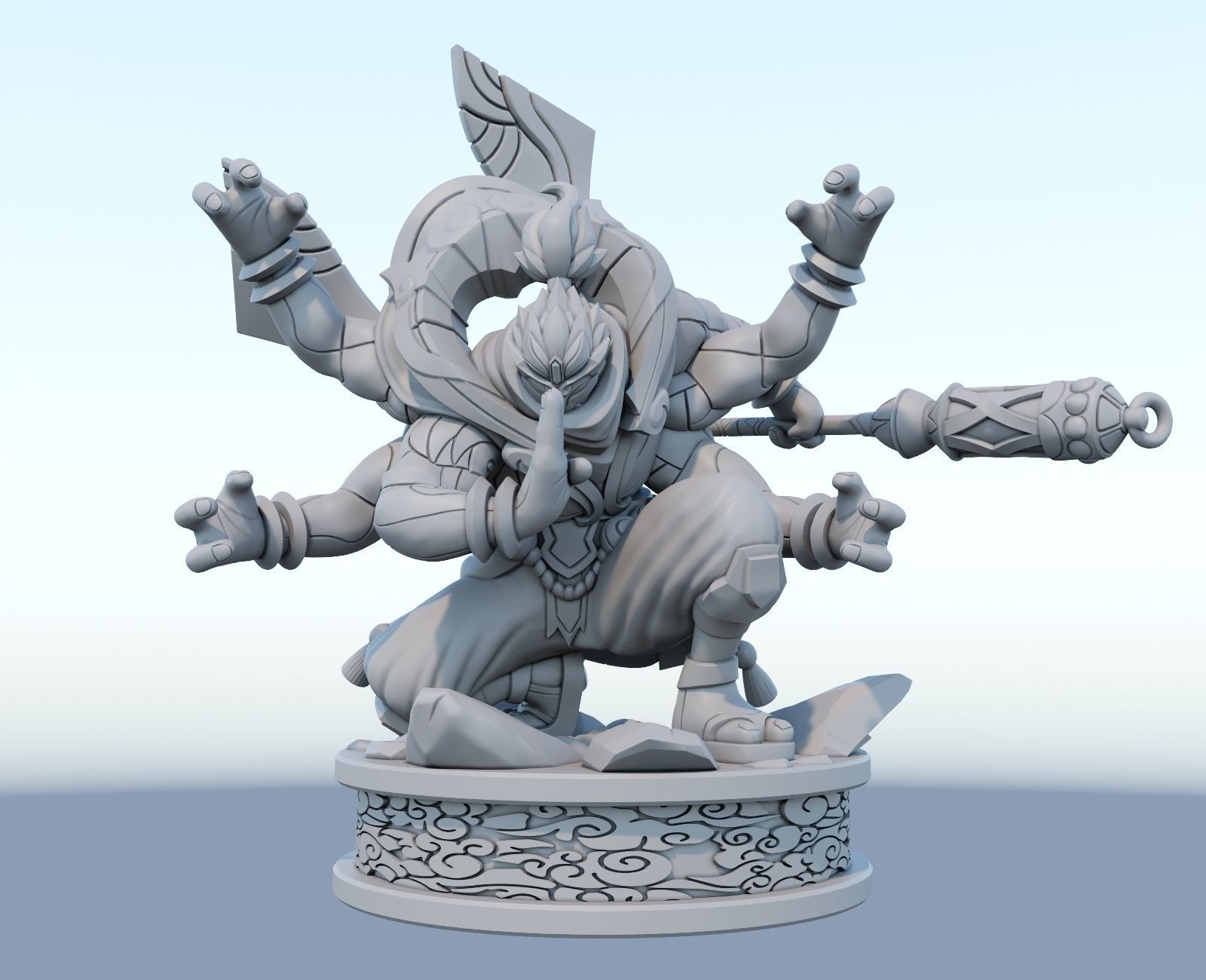 god staff jax league of legends 3d model 3D print model_9