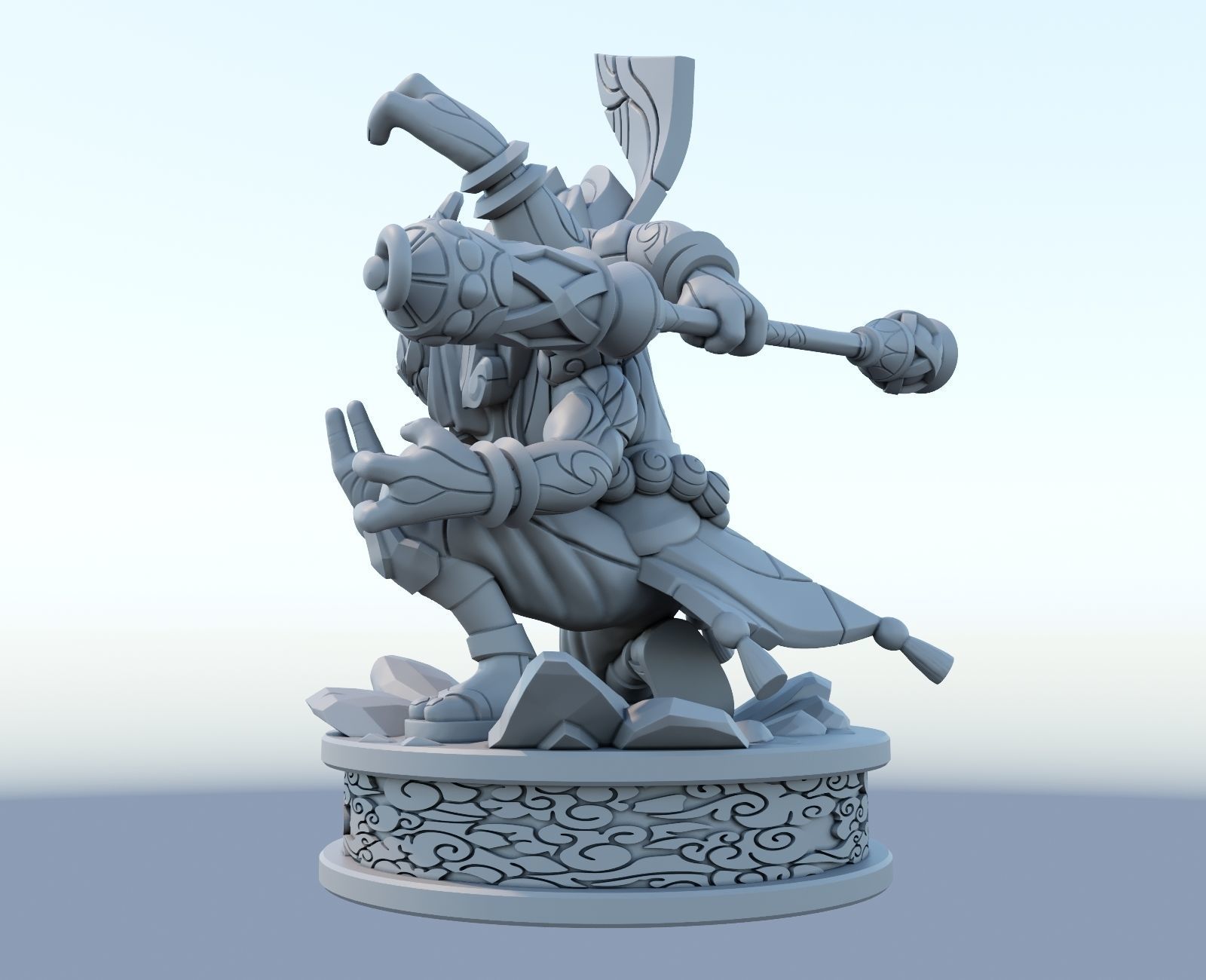 god staff jax league of legends 3d model 3D print model_5