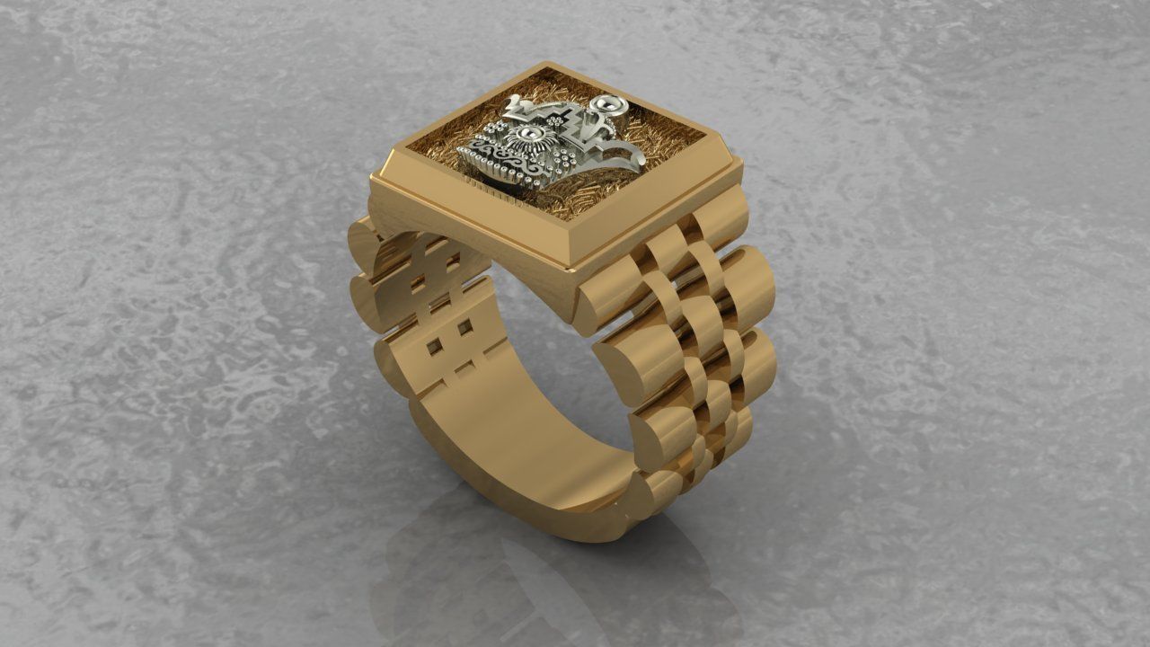 Men Fashion Ring 3D print model_4
