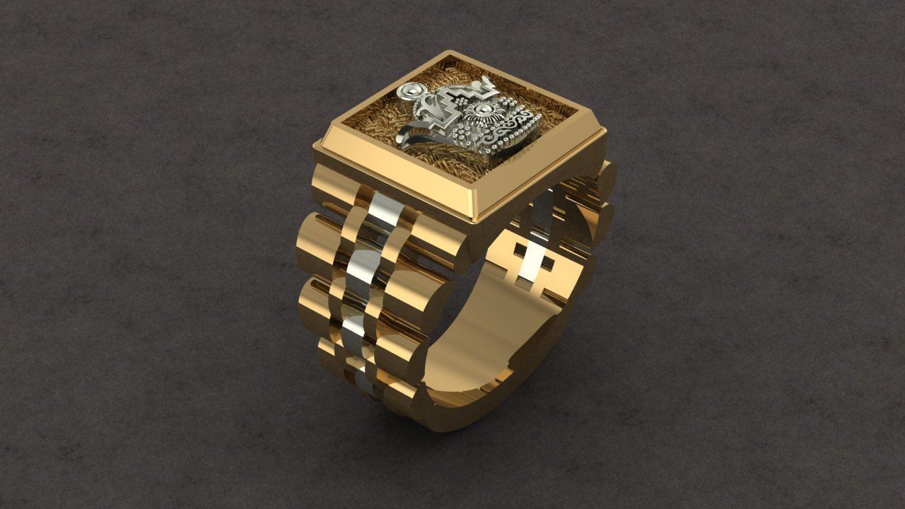 Men Fashion Ring 3D print model_9