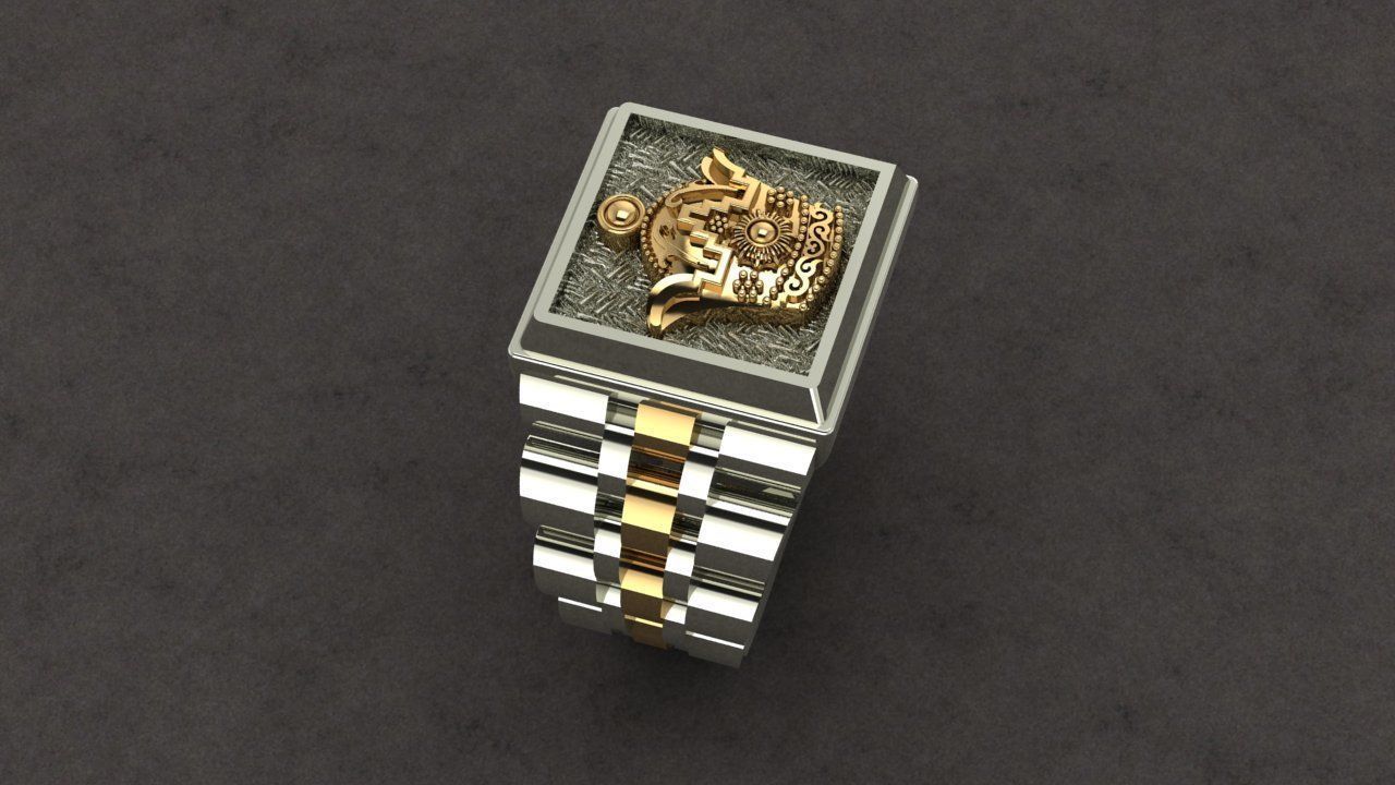 Men Fashion Ring 3D print model_8