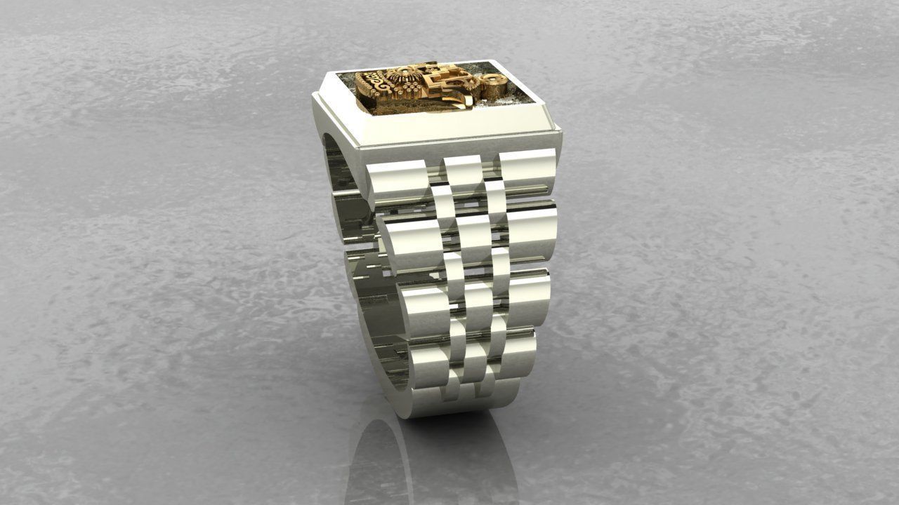 Men Fashion Ring 3D print model_1